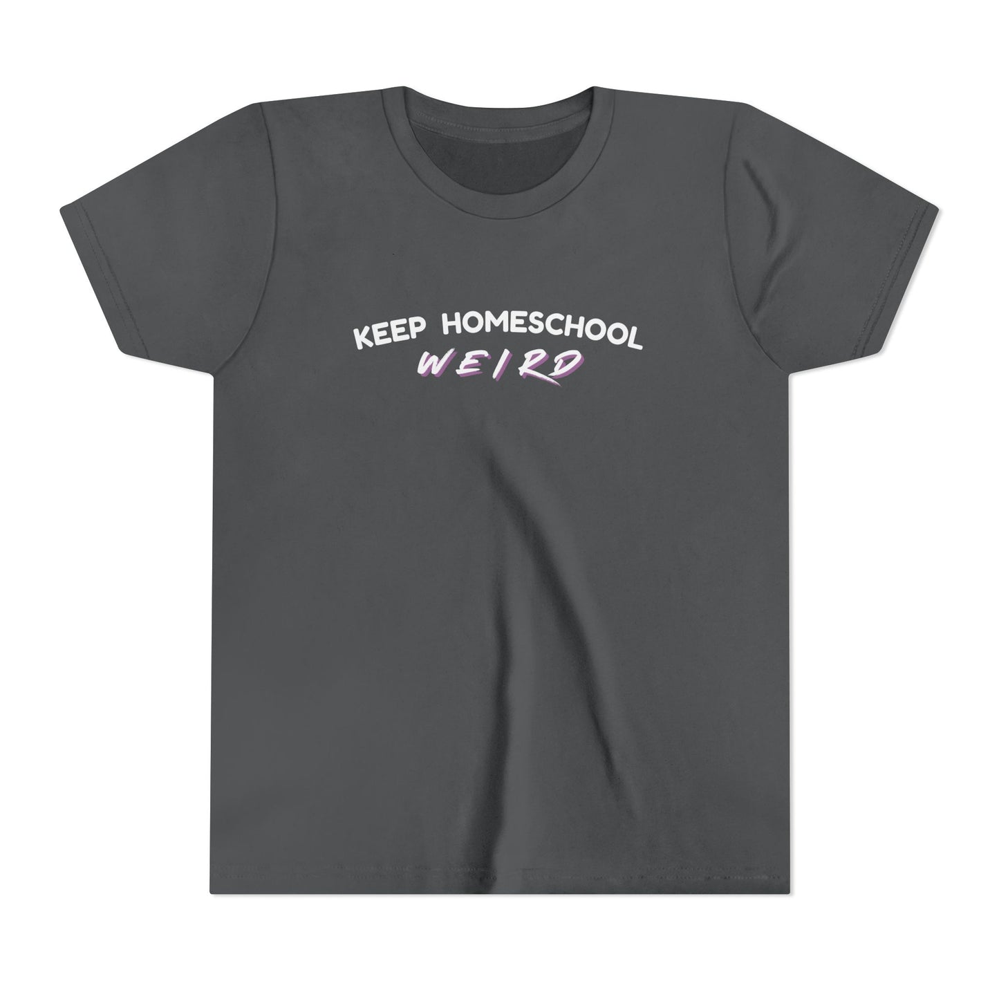 Keep Homeschool Weird Youth T-Shirt — Bella + Canvas Comfortable Tee for Kids