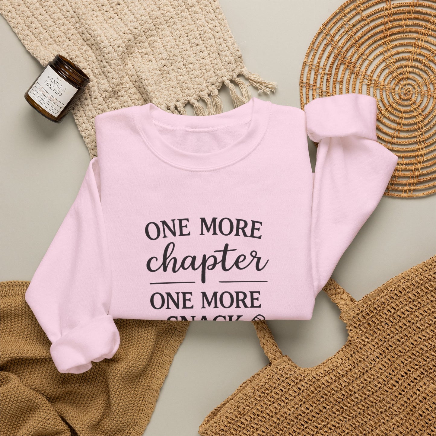 One More Chapter One More Snack Sweatshirt | Homeschool Mom Sweatshirt | Book Lover Crewneck | Reading Teacher Gift
