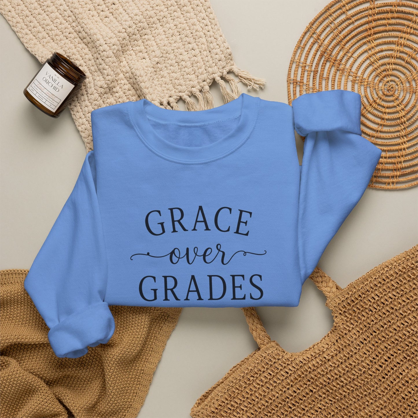 Grace Over Grades Sweatshirt, Homeschool Mom Sweatshirt, Christian Homeschool Shirt, Faith Based Teacher Gift, Homeschool Mama Crewneck, Christian Mom Gift