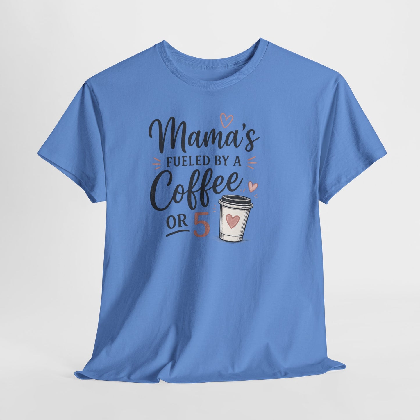Mama Runs on Coffee T-Shirt — Funny Mom Coffee Tee