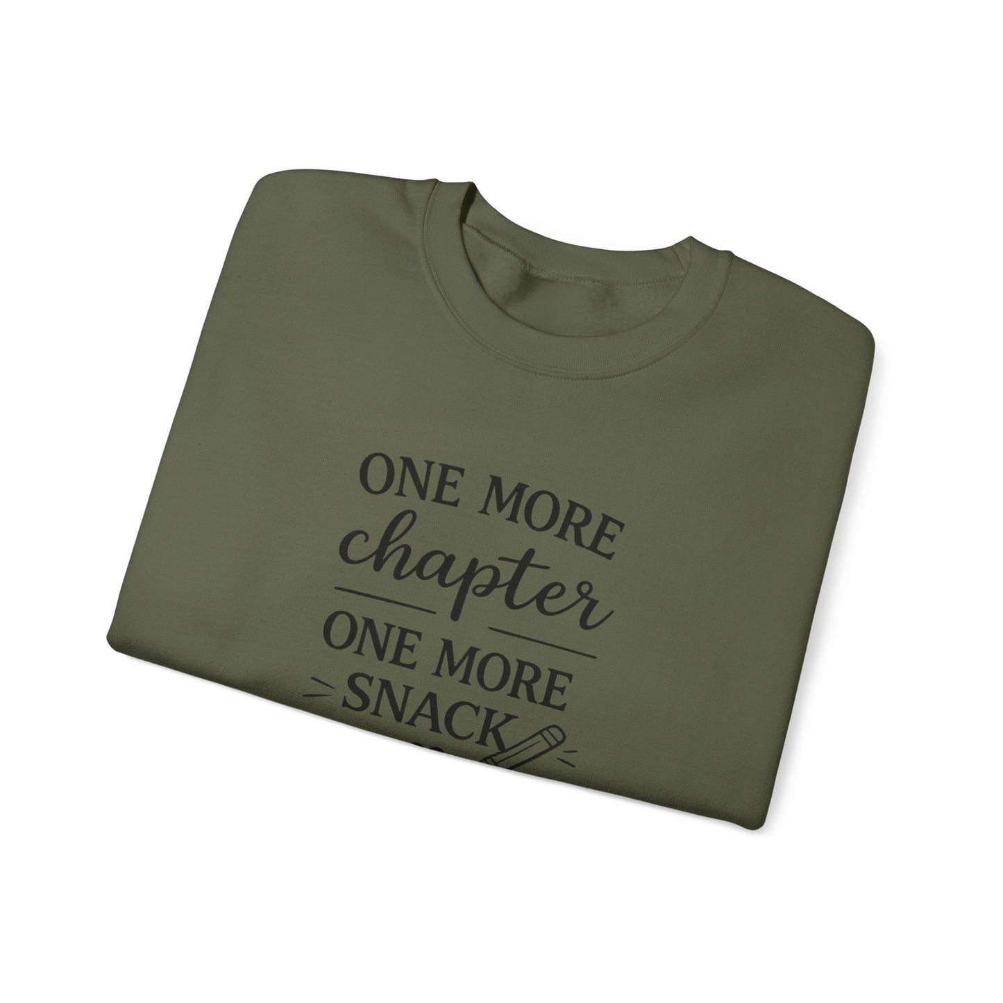 One More Chapter One More Snack Sweatshirt | Homeschool Mom Sweatshirt | Book Lover Crewneck | Reading Teacher Gift