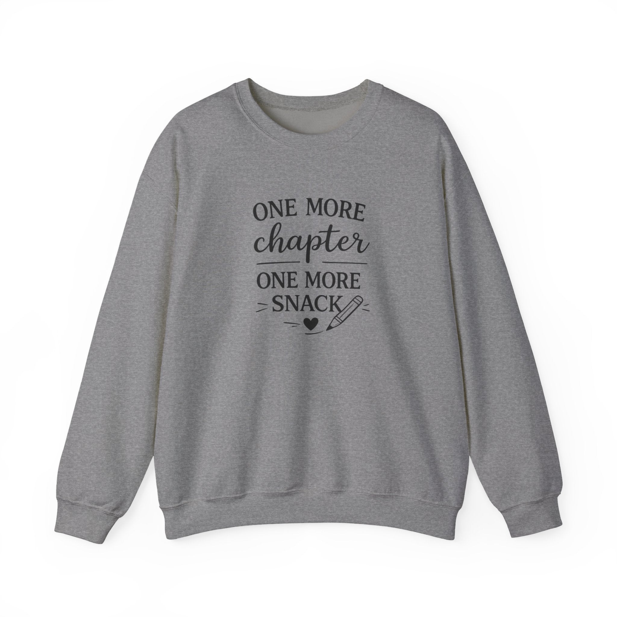 One More Chapter One More Snack Sweatshirt | Homeschool Mom Sweatshirt | Book Lover Crewneck | Reading Teacher Gift
