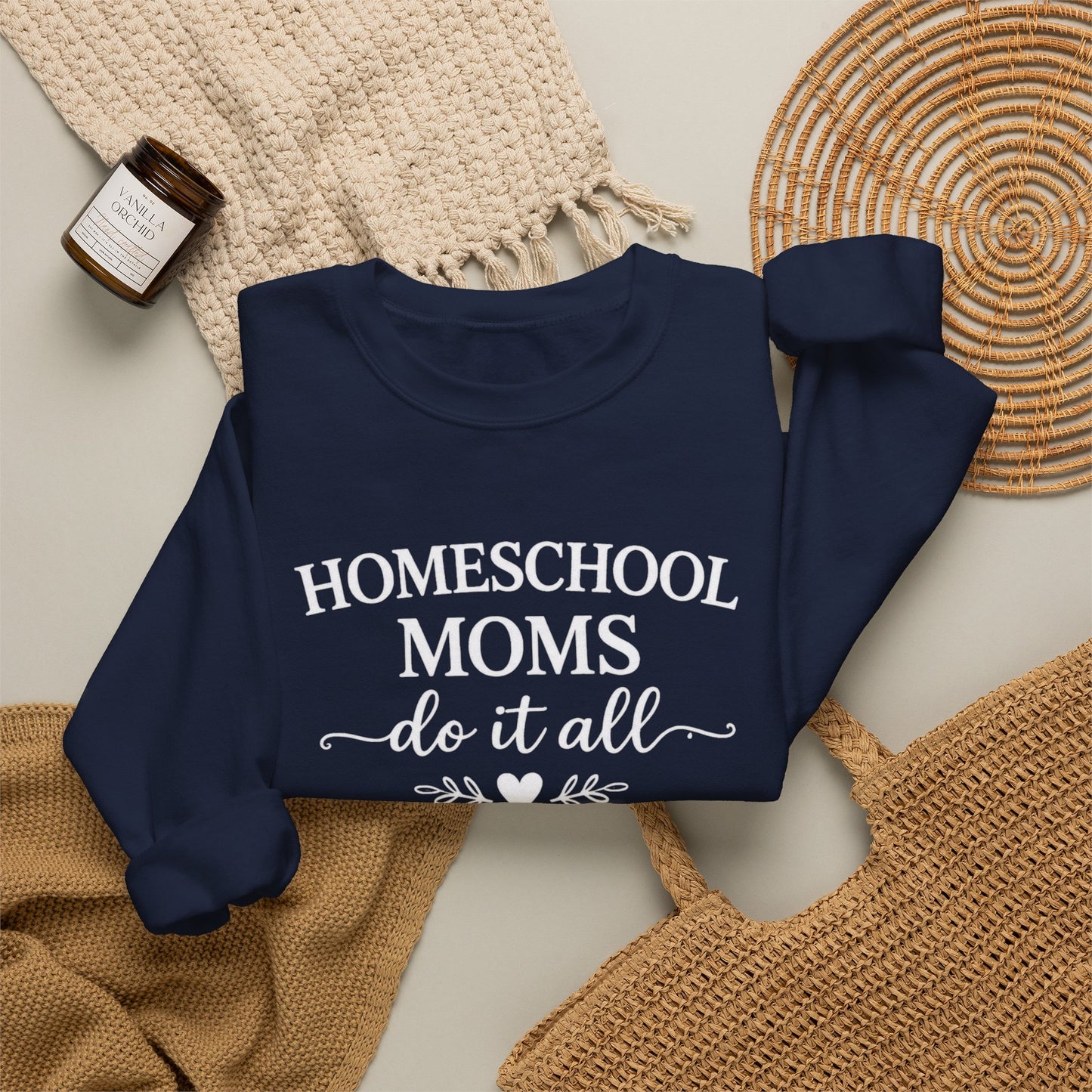 Homeschool Moms Do It All Sweatshirt | Homeschool Mom Crewneck | Cozy Homeschooling Sweatshirt | Gift for Homeschool Mama