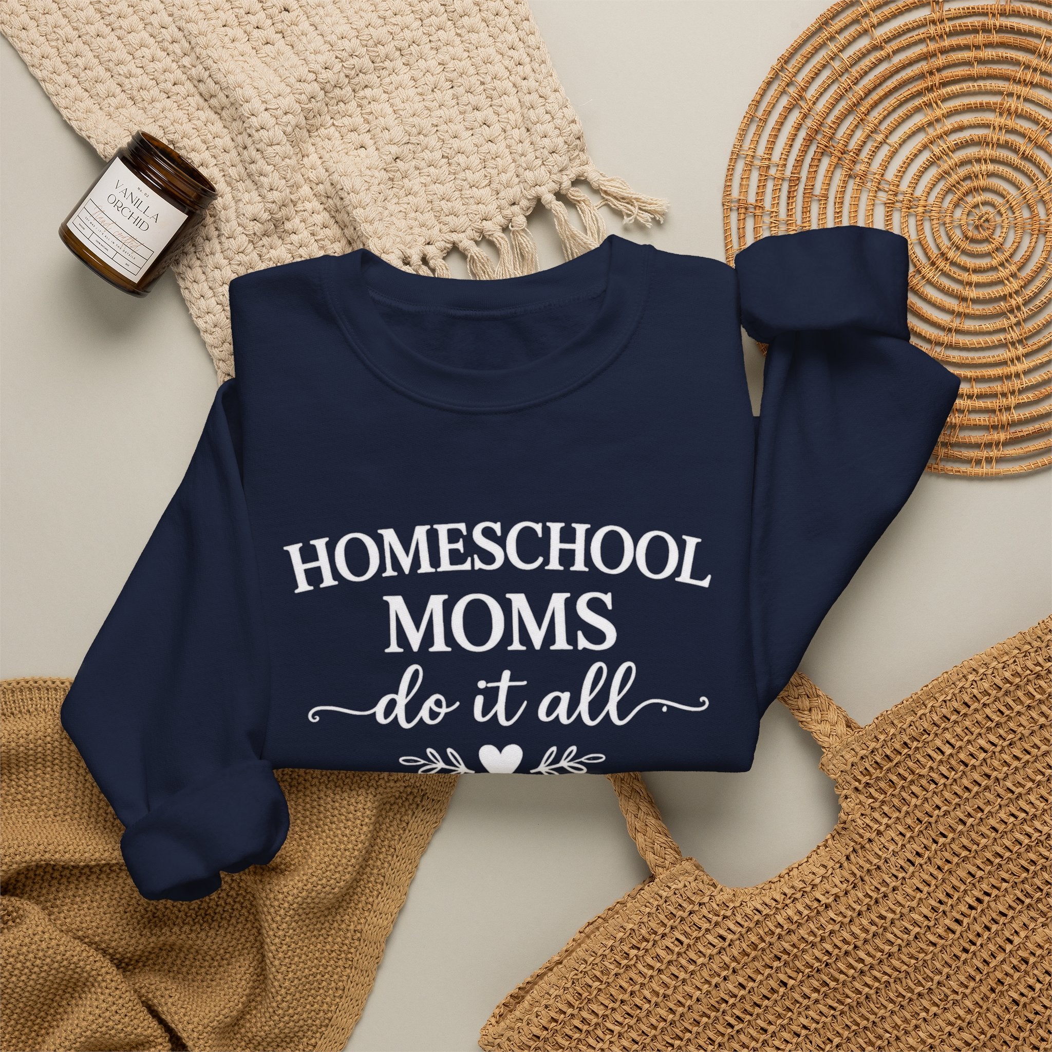 Homeschool Moms Do It All Sweatshirt | Homeschool Mom Crewneck | Cozy Homeschooling Sweatshirt | Gift for Homeschool Mama