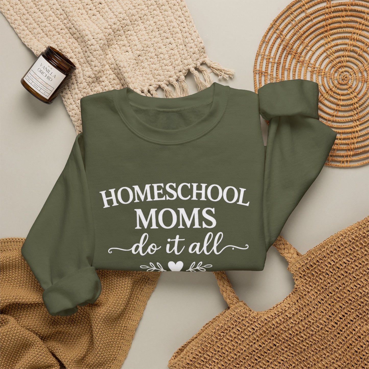 Homeschool Moms Do It All Sweatshirt | Homeschool Mom Crewneck | Cozy Homeschooling Sweatshirt | Gift for Homeschool Mama