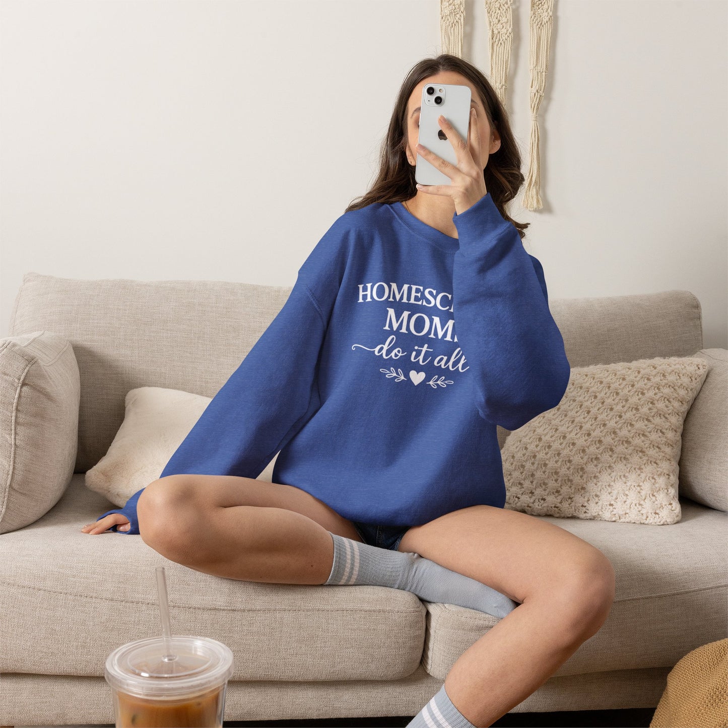 Homeschool Moms Do It All Sweatshirt | Homeschool Mom Crewneck | Cozy Homeschooling Sweatshirt | Gift for Homeschool Mama