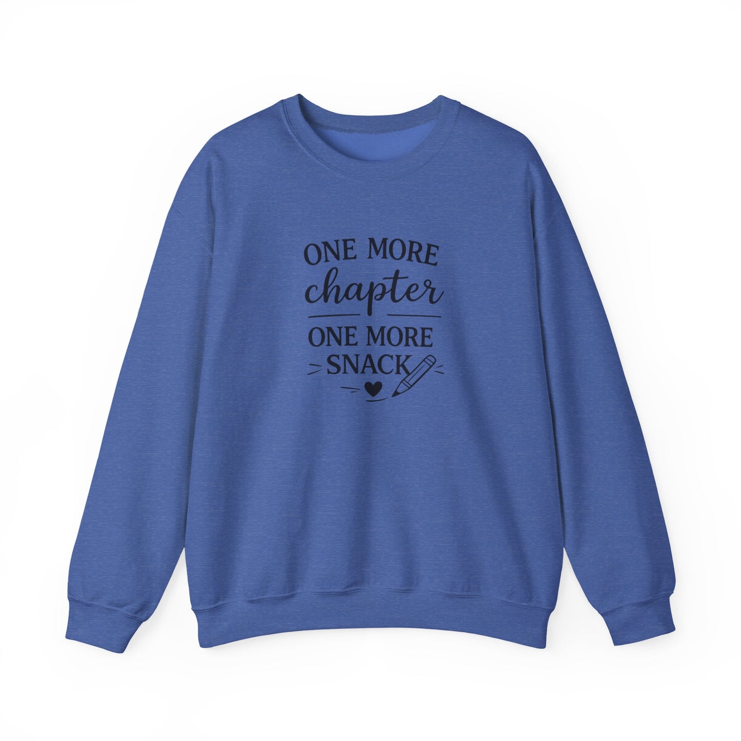 One More Chapter One More Snack Sweatshirt | Homeschool Mom Sweatshirt | Book Lover Crewneck | Reading Teacher Gift