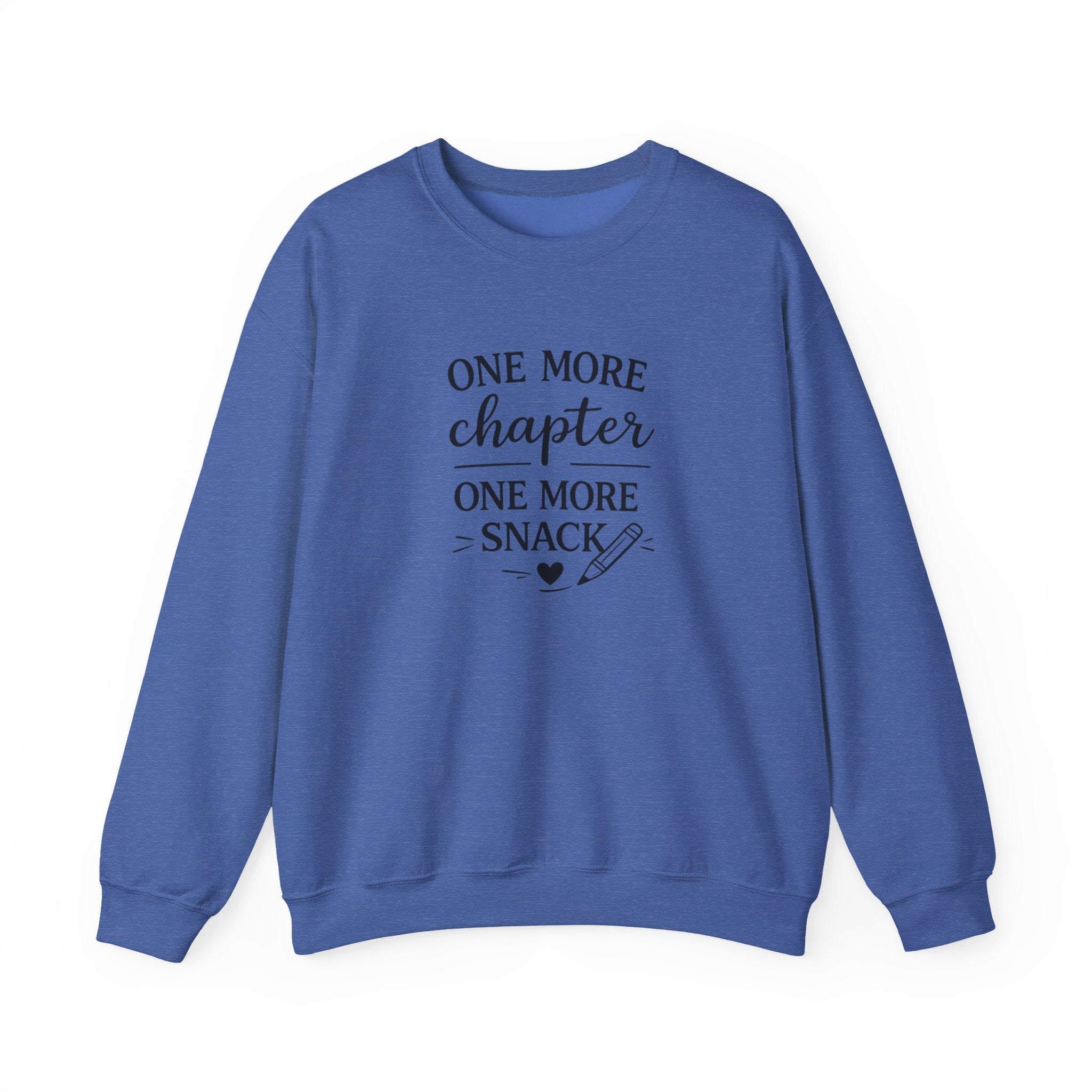 One More Chapter One More Snack Sweatshirt | Homeschool Mom Sweatshirt | Book Lover Crewneck | Reading Teacher Gift