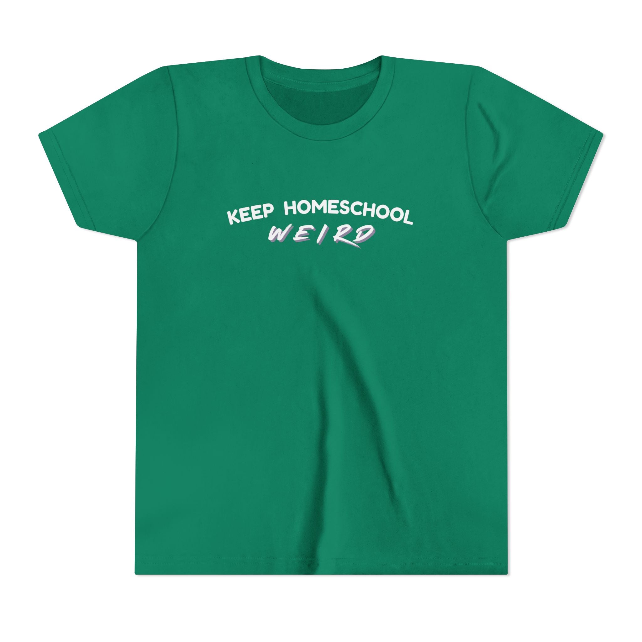 Keep Homeschool Weird Youth T-Shirt — Bella + Canvas Comfortable Tee for Kids