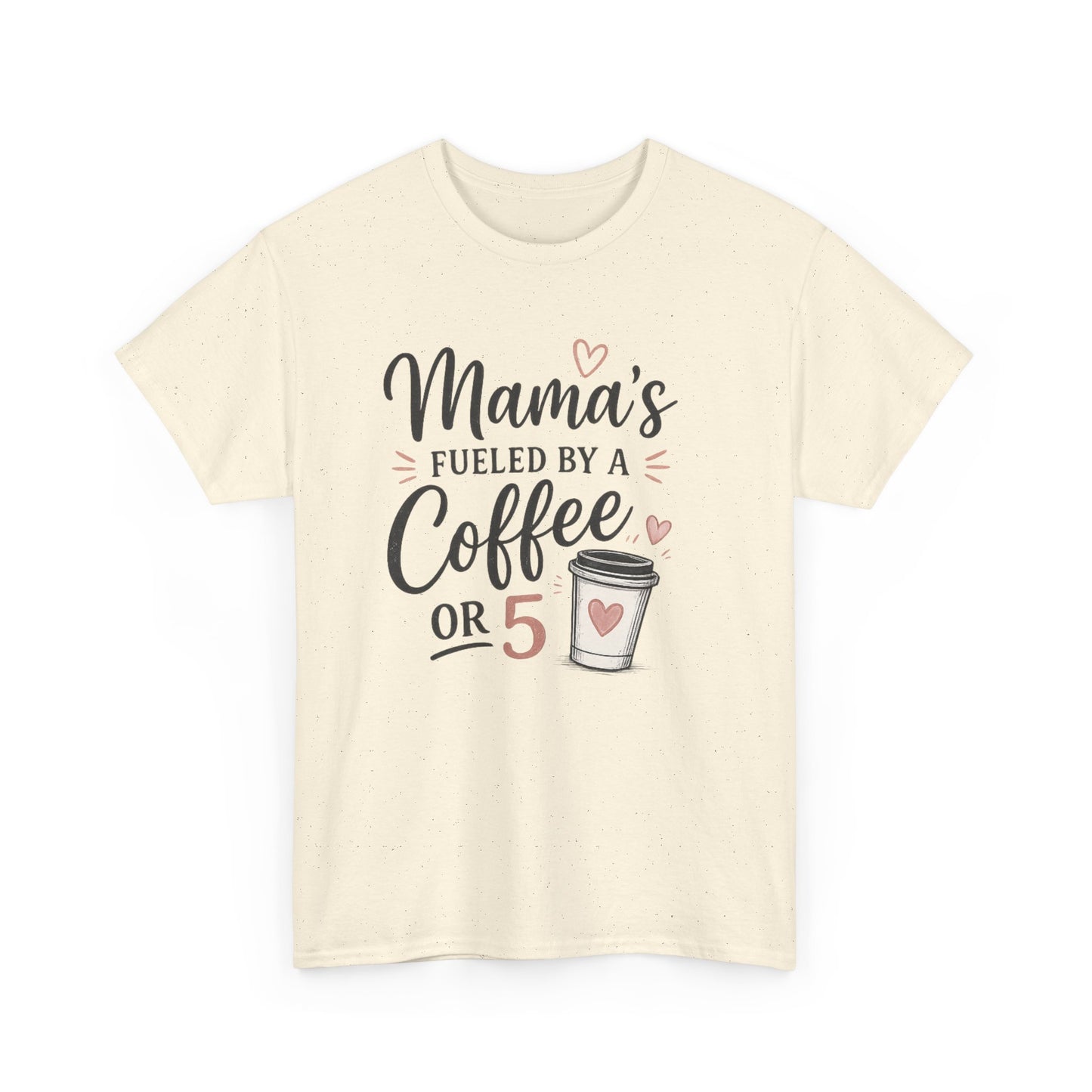 Mama Runs on Coffee T-Shirt — Funny Mom Coffee Tee