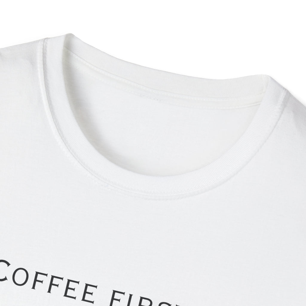 Homeschool Mom Coffee Tee — "Need Coffee Before Any Work"