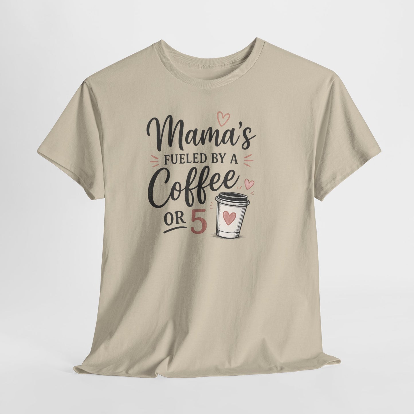 Mama Runs on Coffee T-Shirt — Funny Mom Coffee Tee