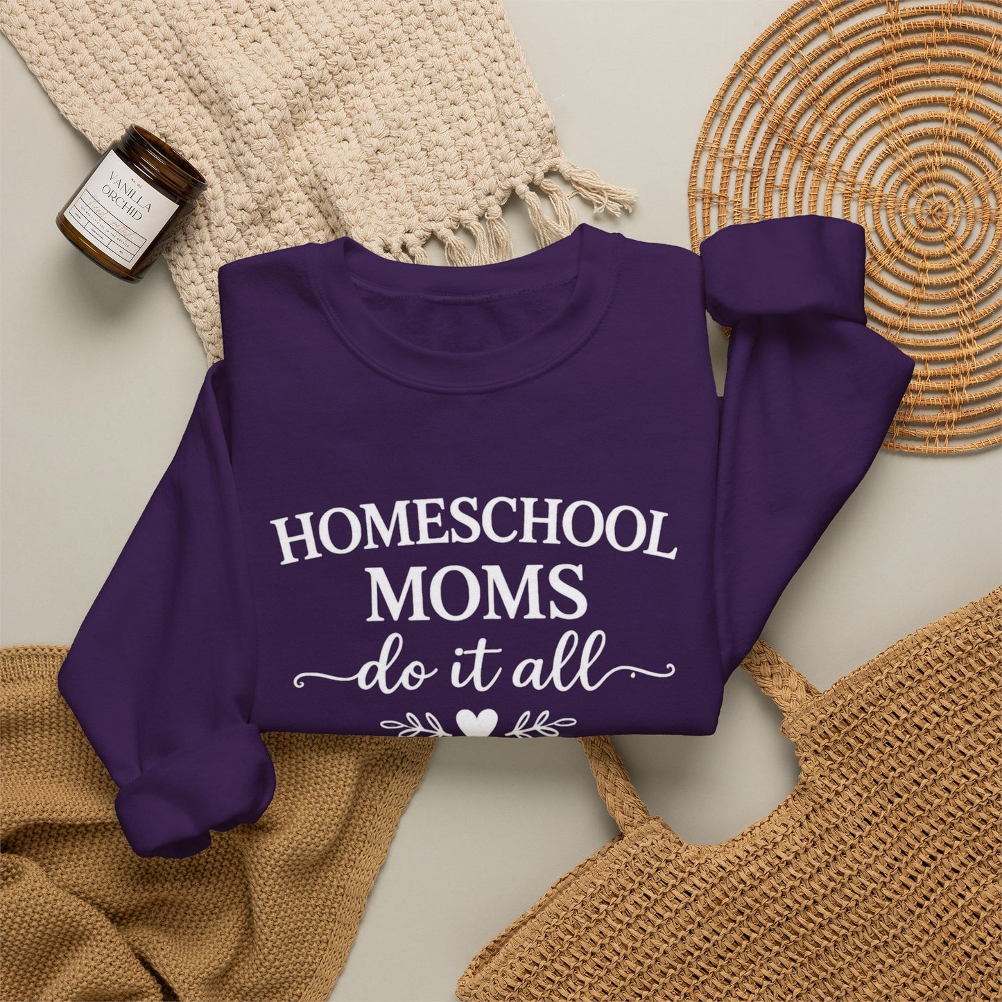 Homeschool Moms Do It All Sweatshirt | Homeschool Mom Crewneck | Cozy Homeschooling Sweatshirt | Gift for Homeschool Mama