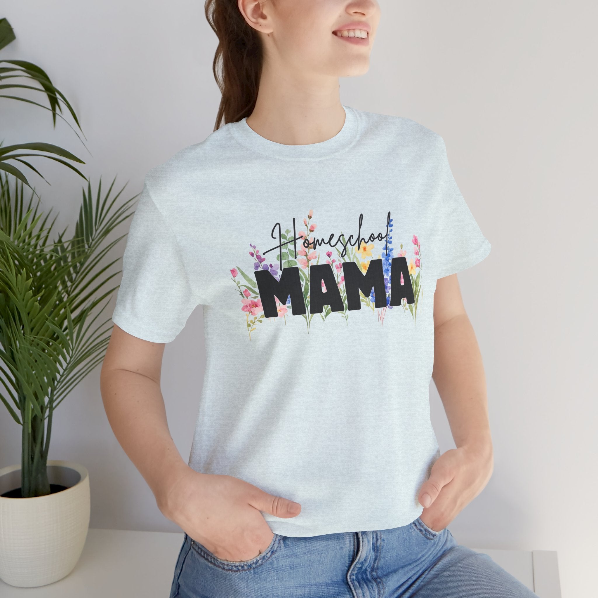 Homeschool Mama Shirt, Homeschool Mom Floral Tee, Wildflower Homeschool Shirt, Homeschooling Mom Gift, Mama Teacher Shirt, Co-op Mom Tee