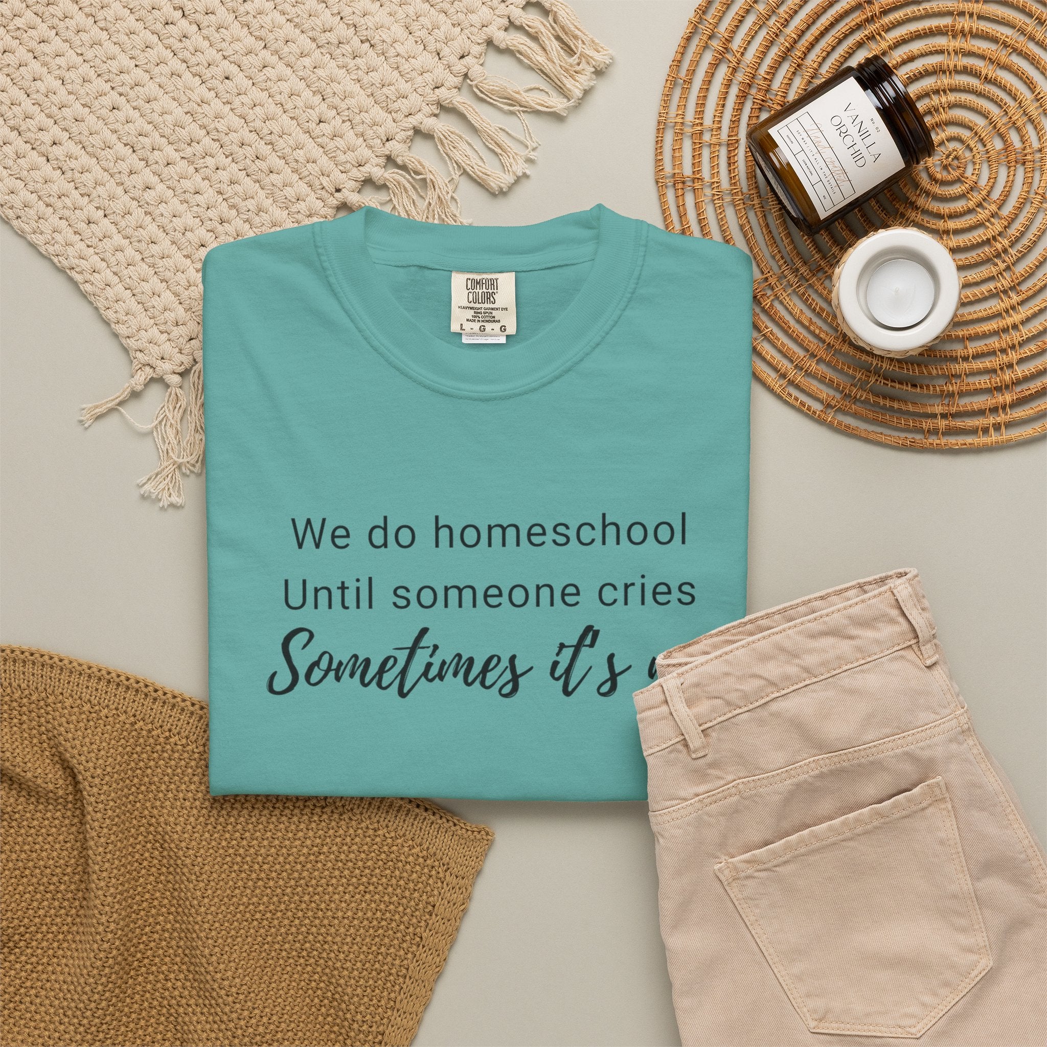 We do homeschool until someone cries Sometimes it's me T-Shirt | Funny Homeschool Mom Tee