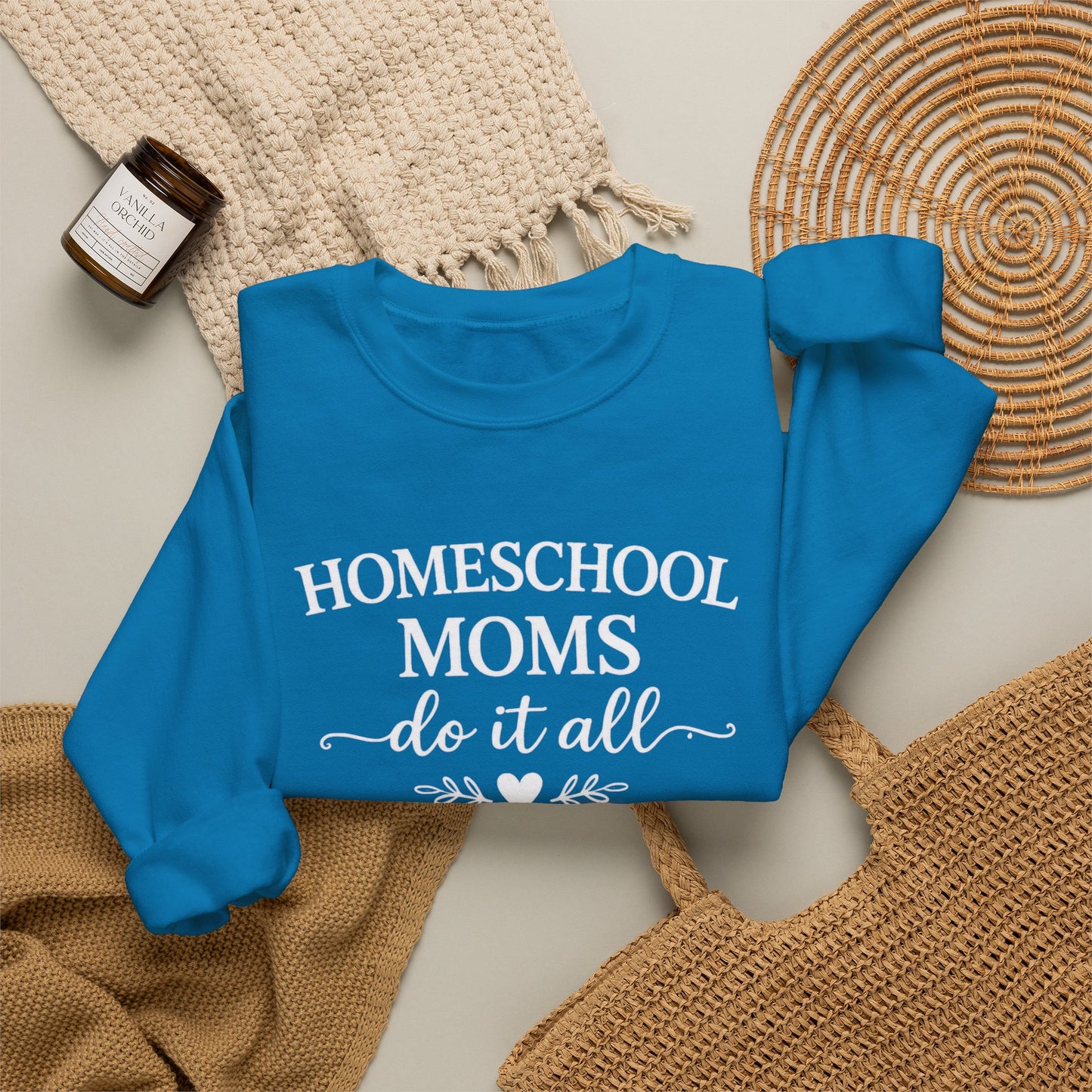Homeschool Moms Do It All Sweatshirt | Homeschool Mom Crewneck | Cozy Homeschooling Sweatshirt | Gift for Homeschool Mama