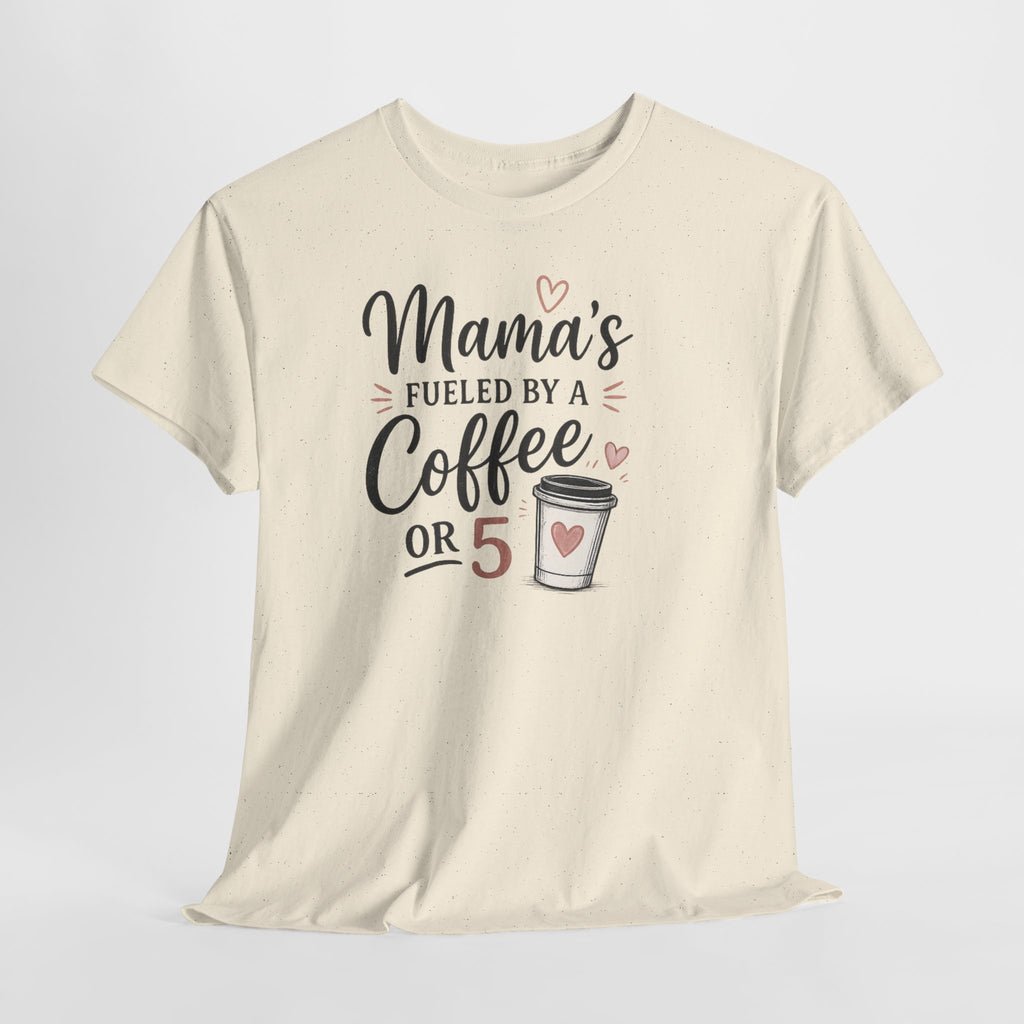 Mama Runs on Coffee T-Shirt — Funny Mom Coffee Tee