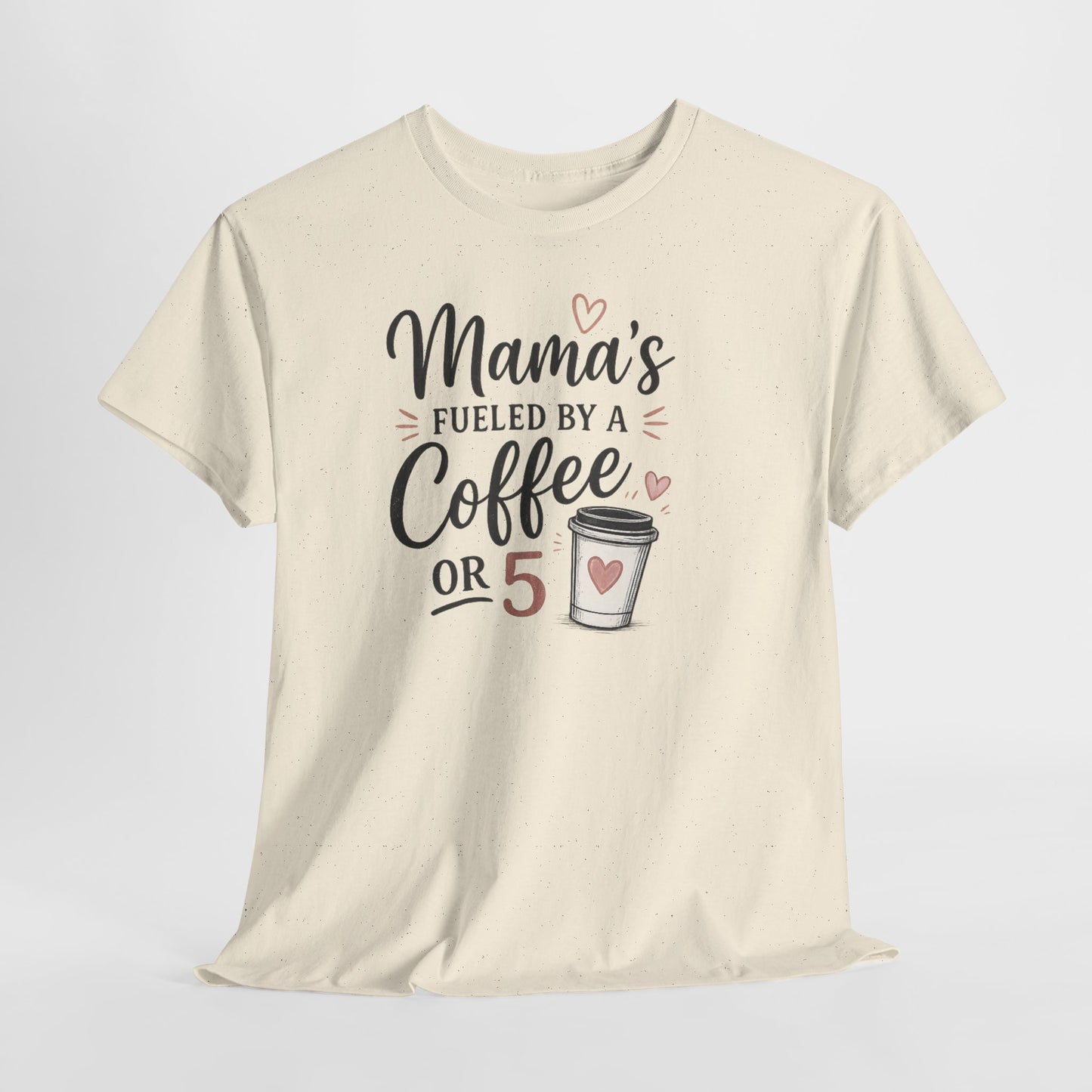 Mama Runs on Coffee T-Shirt — Funny Mom Coffee Tee