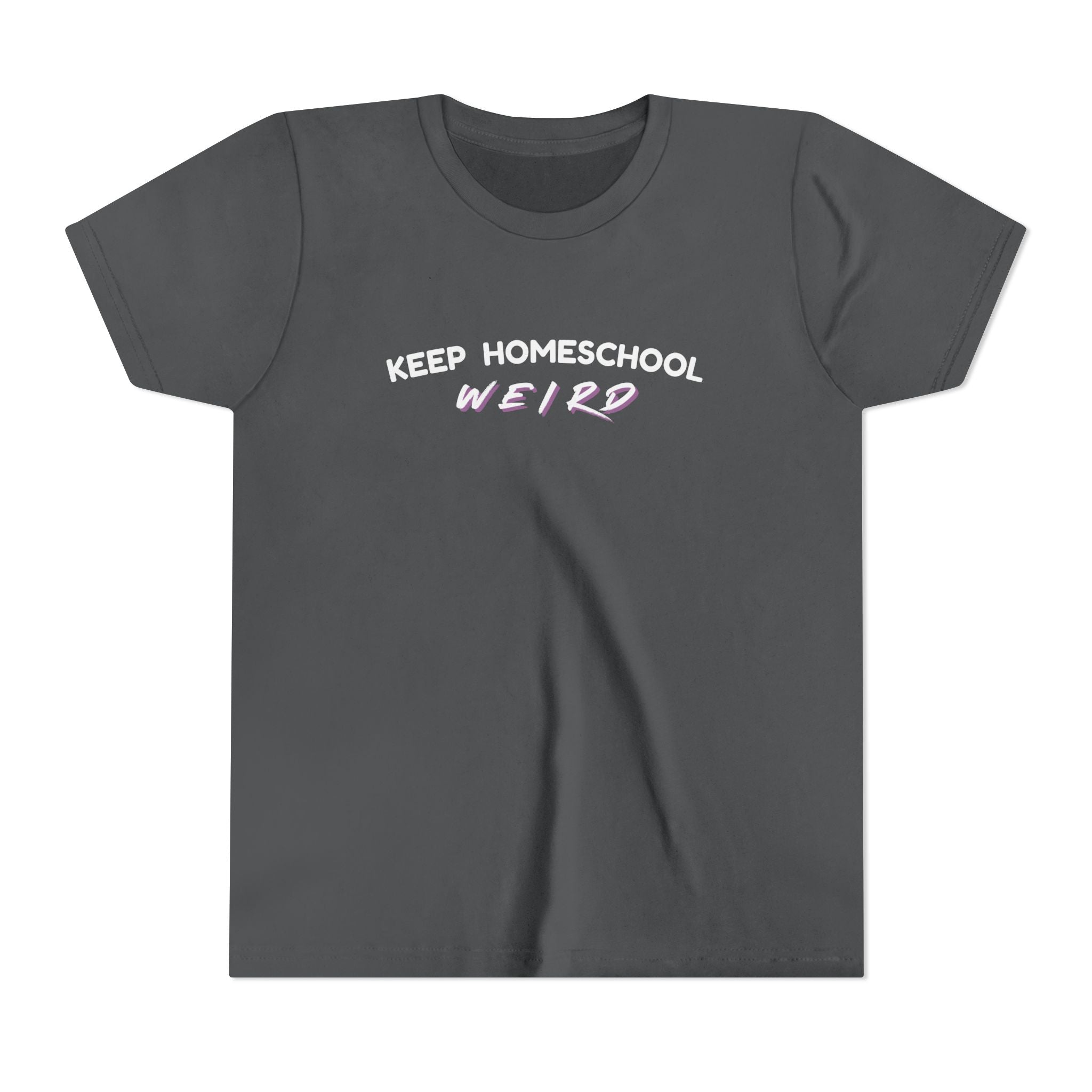Keep Homeschool Weird Youth T-Shirt — Bella + Canvas Comfortable Tee for Kids