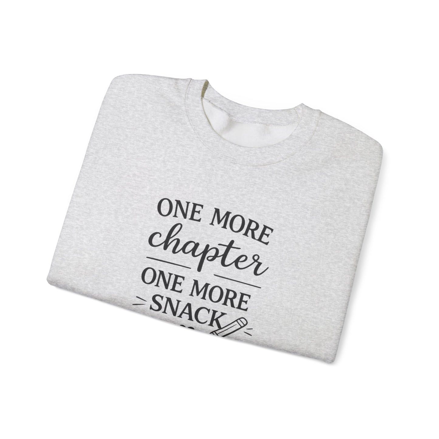 One More Chapter One More Snack Sweatshirt | Homeschool Mom Sweatshirt | Book Lover Crewneck | Reading Teacher Gift