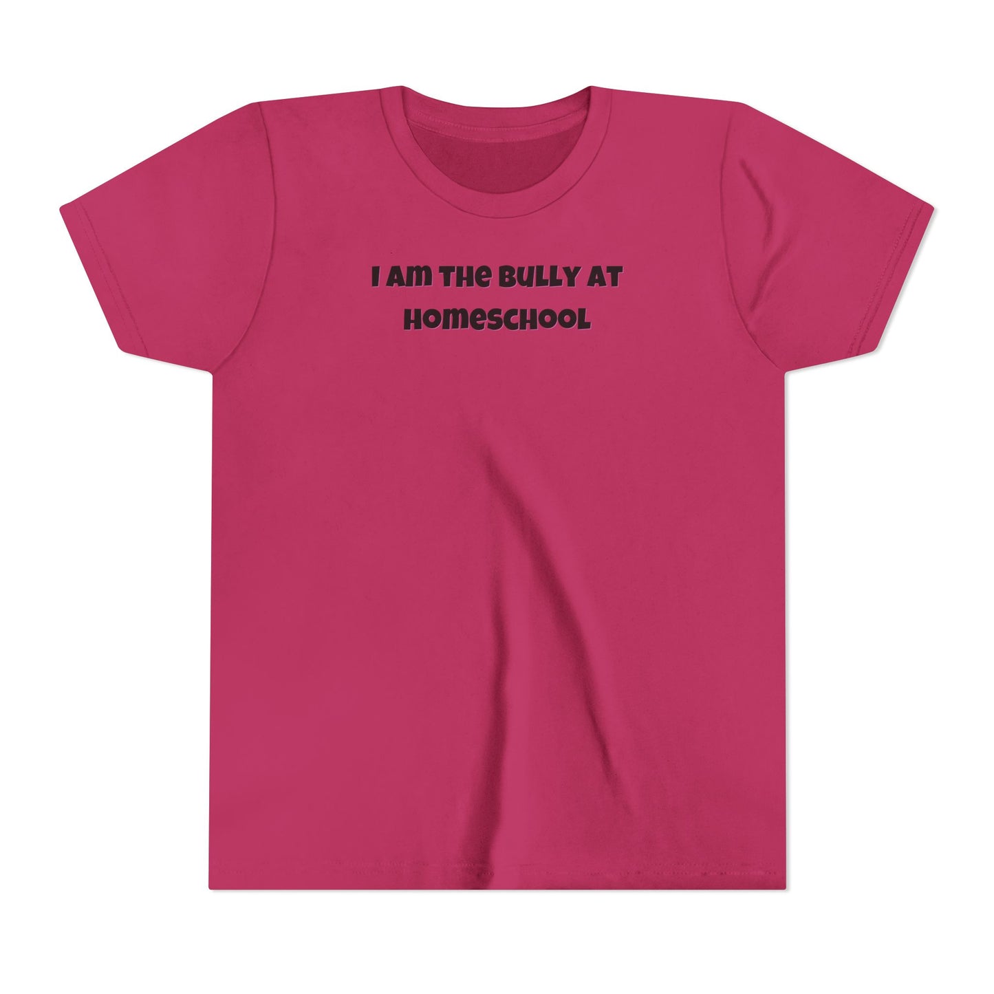I Am the Bully at Homeschool Youth Short Sleeve Tee | Funny Kids Homeschool Shirt