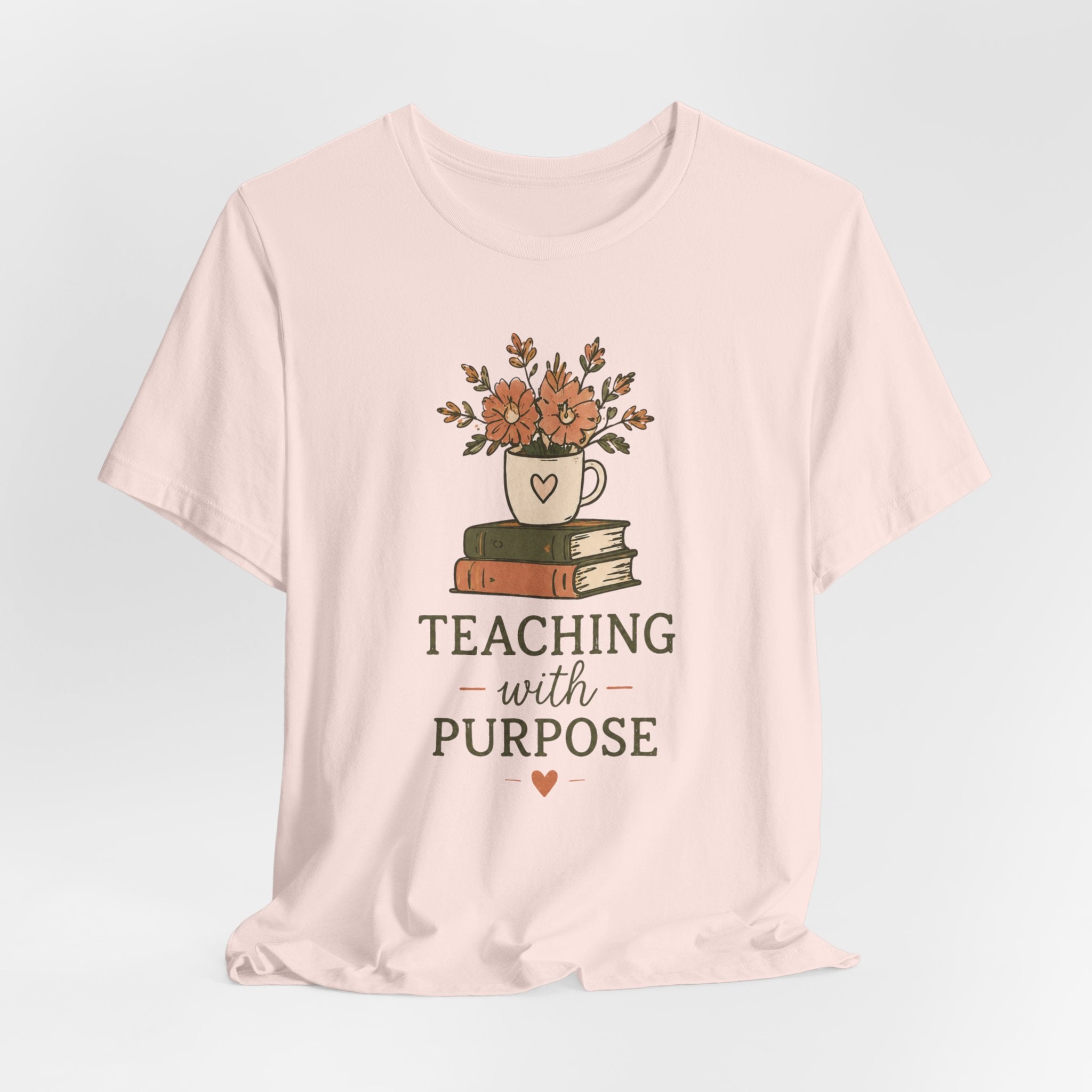 Teaching With Purpose Tee — Floral Teacher Appreciation T‑Shirt