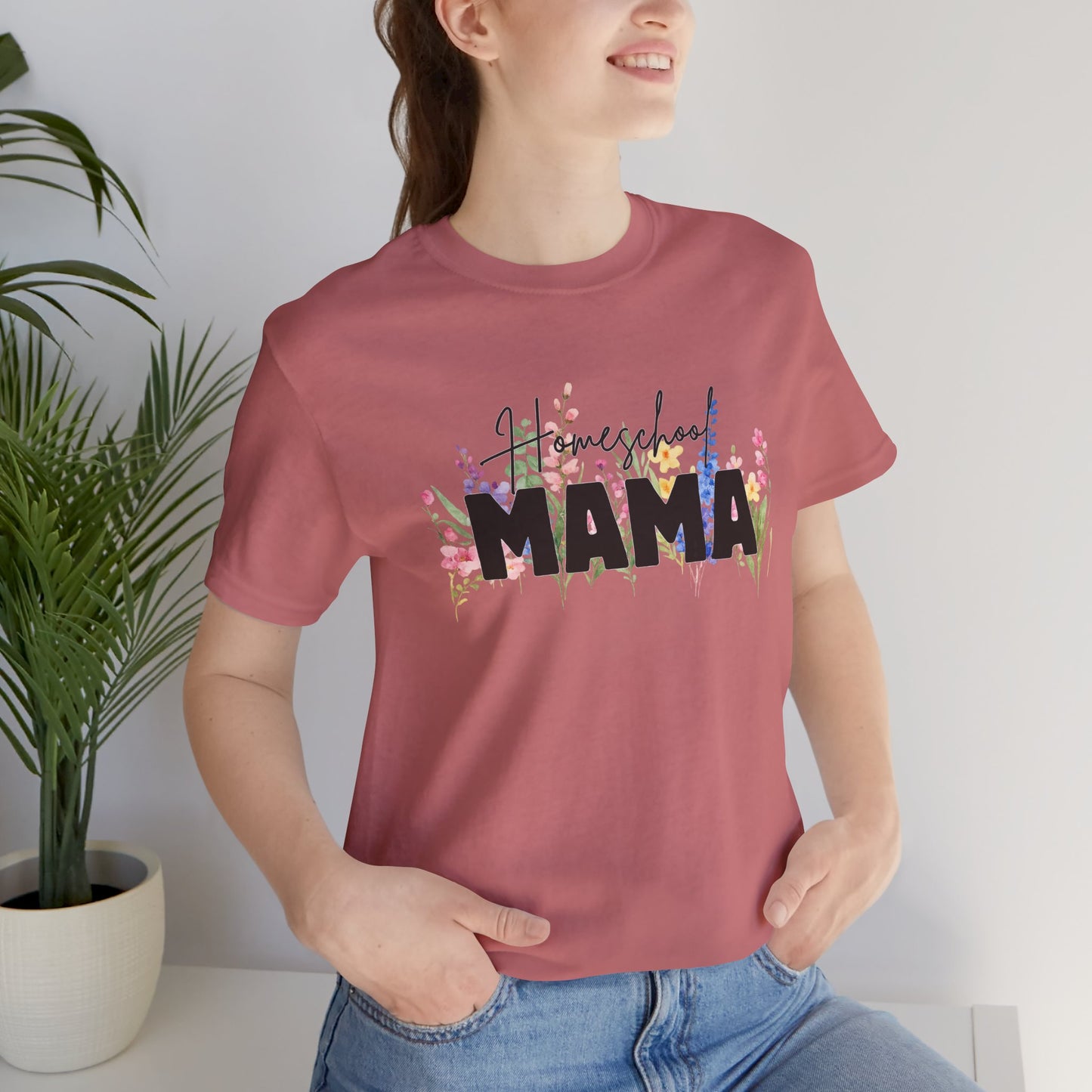 Homeschool Mama Shirt, Homeschool Mom Floral Tee, Wildflower Homeschool Shirt, Homeschooling Mom Gift, Mama Teacher Shirt, Co-op Mom Tee