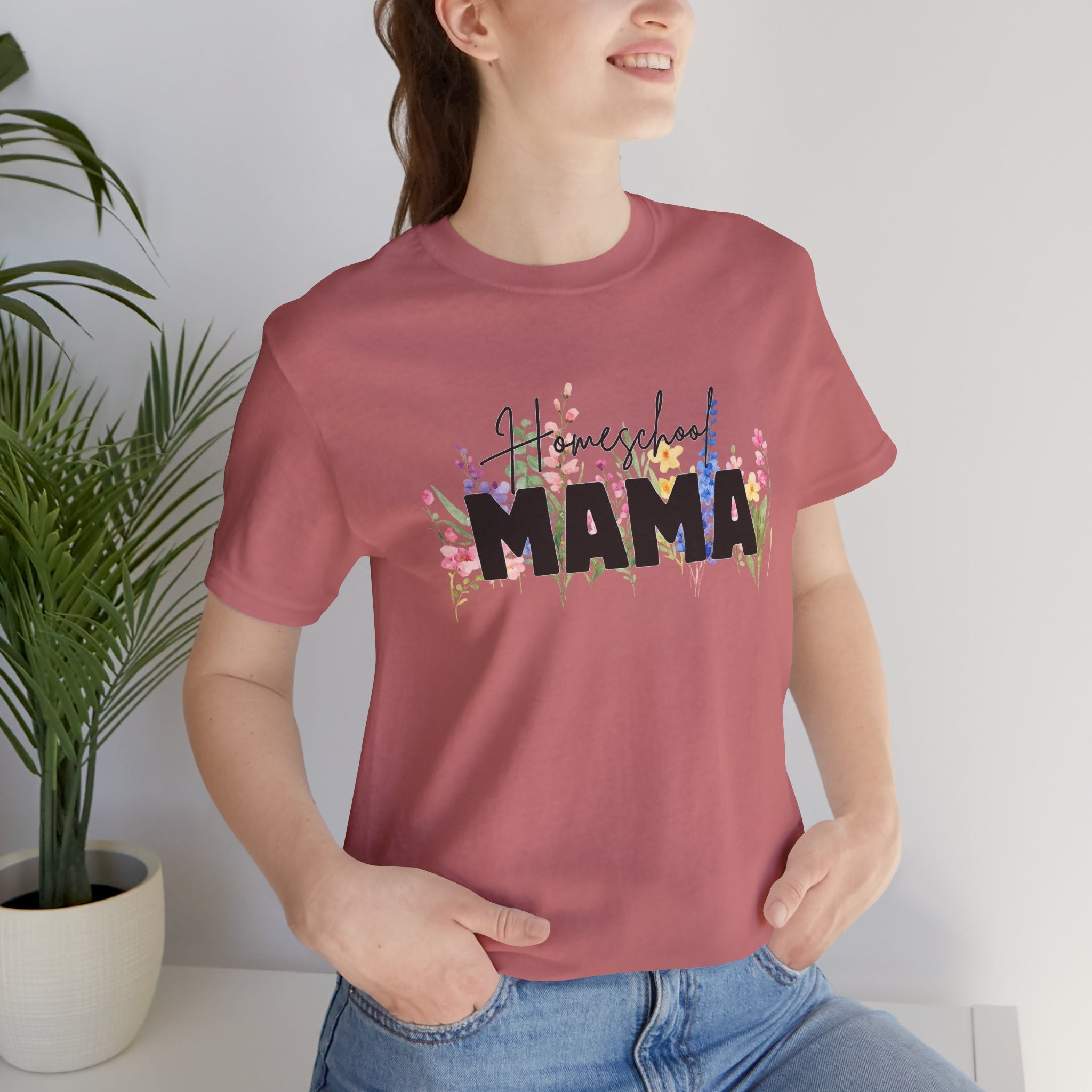 Homeschool Mama Shirt, Homeschool Mom Floral Tee, Wildflower Homeschool Shirt, Homeschooling Mom Gift, Mama Teacher Shirt, Co-op Mom Tee