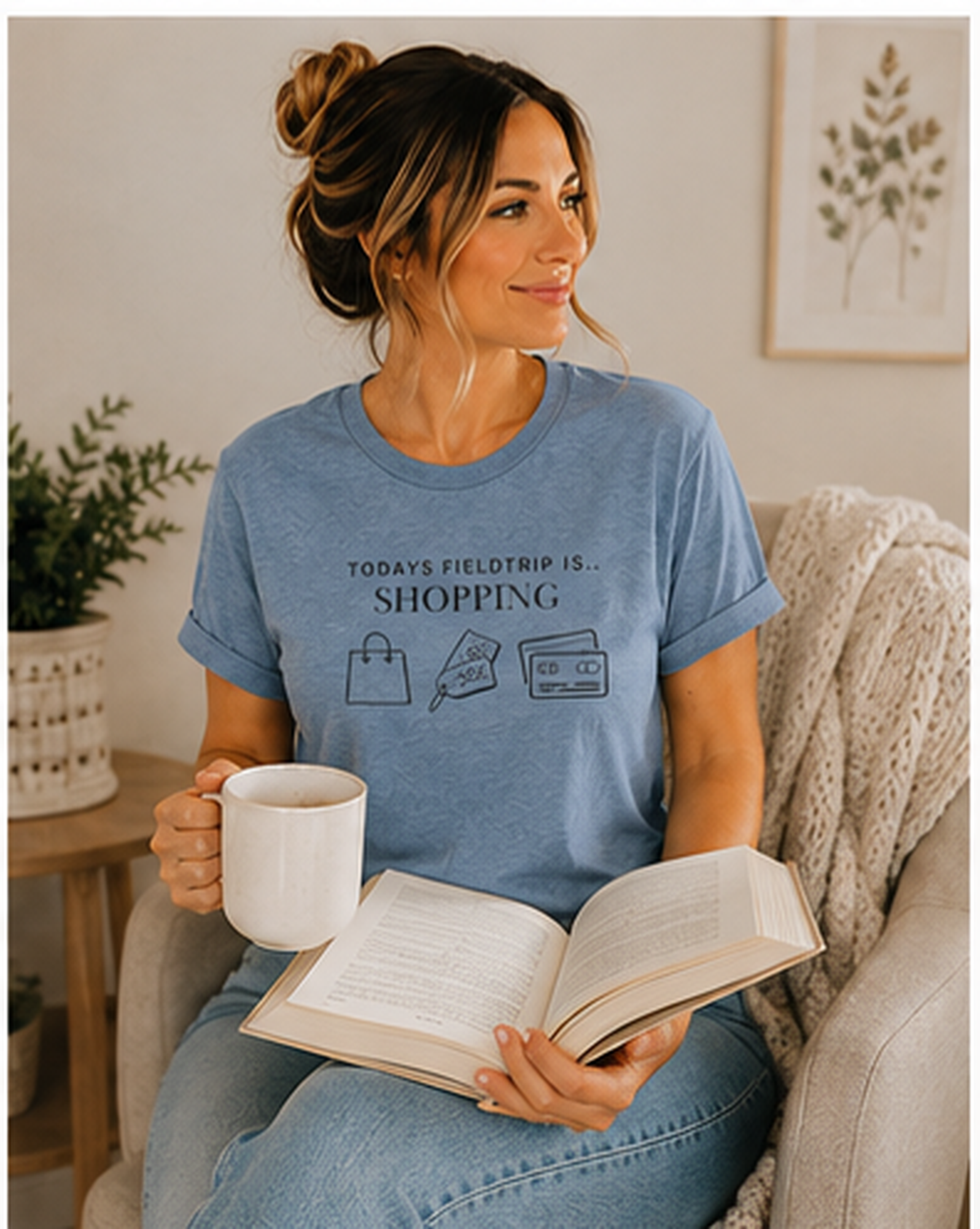 Today's Fieldtrip Is Shopping T-Shirt | Shopping Icons Tee