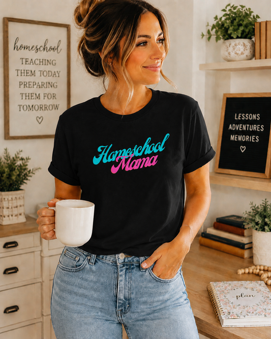 Homeschool Mama T-Shirt — Bella + Canvas 3001 Homeschool Mama Tee