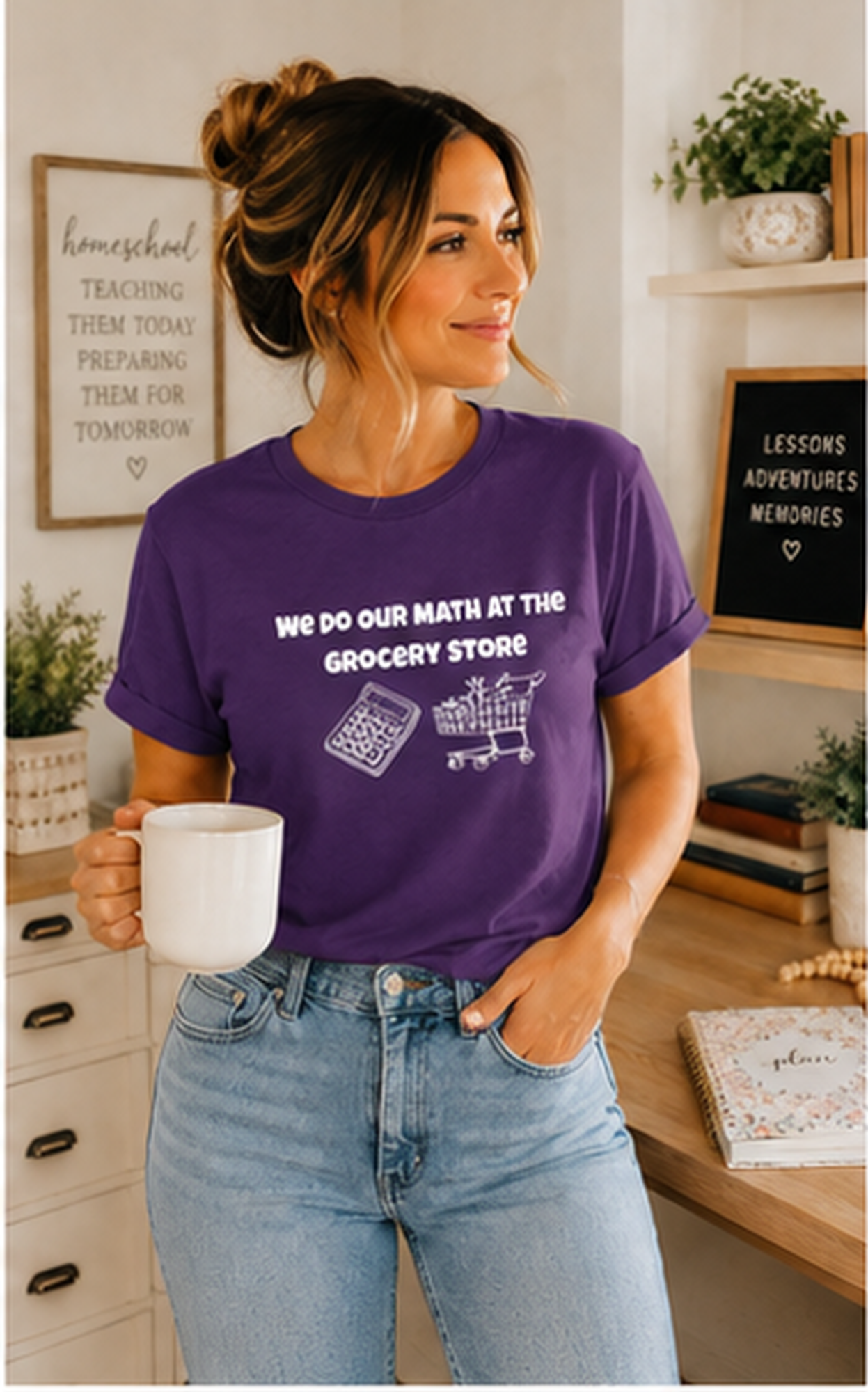 We Do Our Math At The Grocery Store T-Shirt | Funny Grocery Math Tee