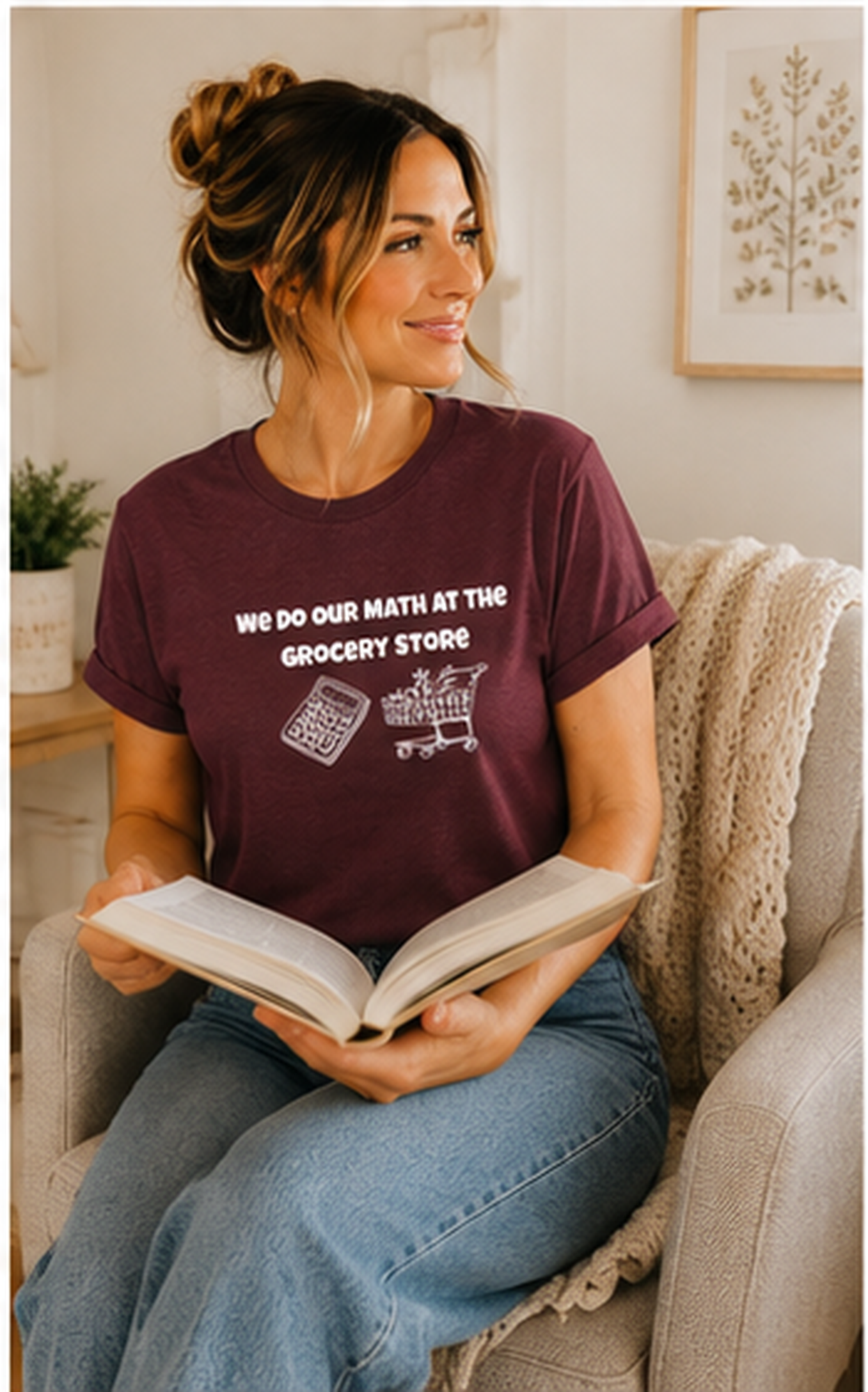 We Do Our Math At The Grocery Store T-Shirt | Funny Grocery Math Tee