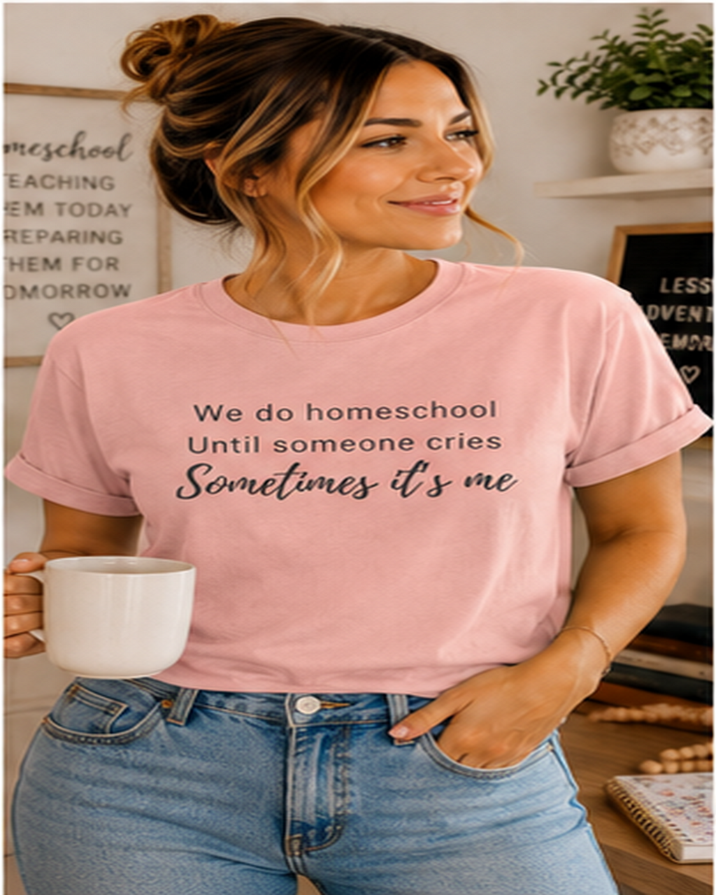We do homeschool until someone cries Sometimes it's me T-Shirt | Funny Homeschool Mom Tee