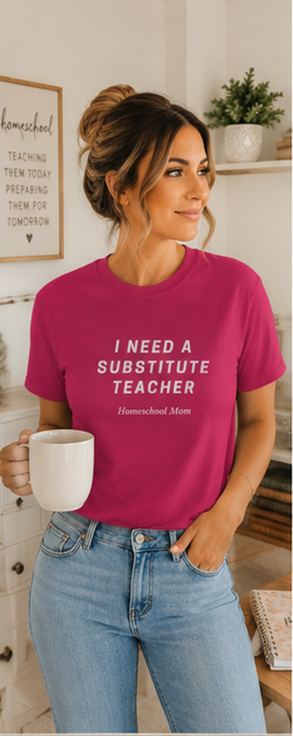 I Need a Substitute Teacher Homeschool Mom T-Shirt | Teacher Humor Tee