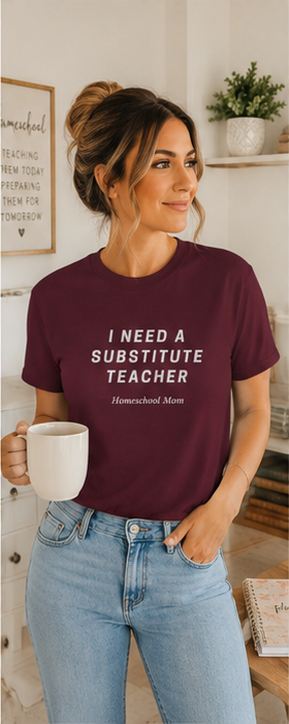 I Need a Substitute Teacher Homeschool Mom T-Shirt | Teacher Humor Tee