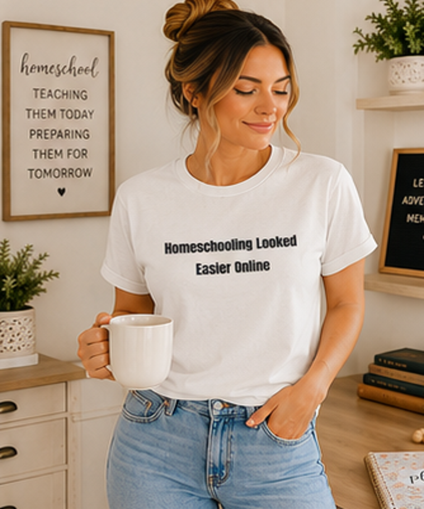 Homeschooling Looked Easier Online T-Shirt | Funny Homeschool Mom Tee
