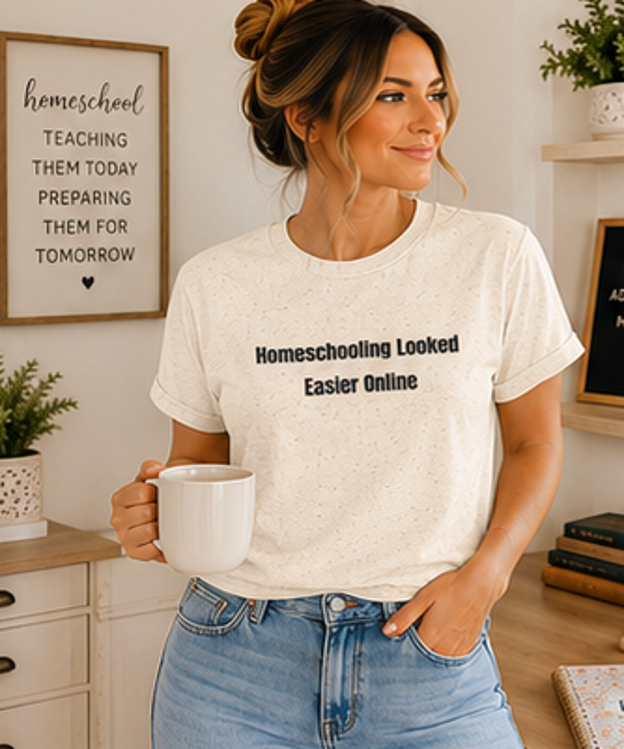 Homeschooling Looked Easier Online T-Shirt | Funny Homeschool Mom Tee