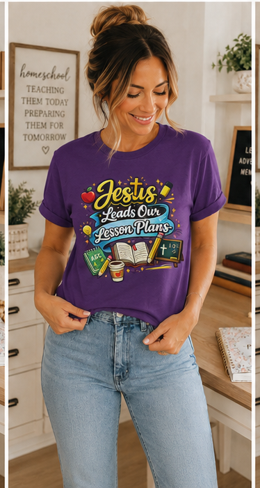 Jesus Leads Our Lesson Plans Homeschool Tee