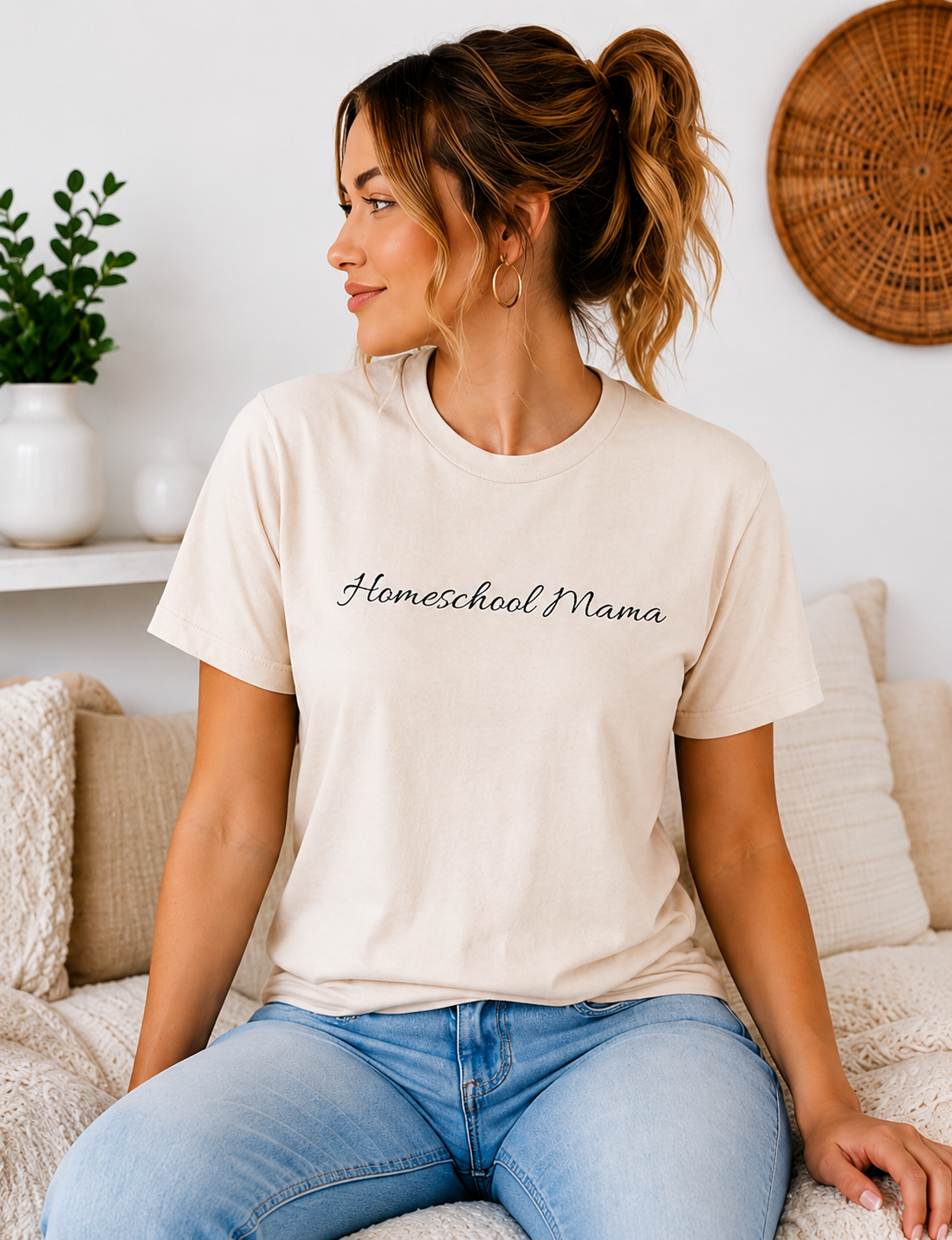 Homeschool Mama T-Shirt — "Homeschool Happens Year Round" Tee