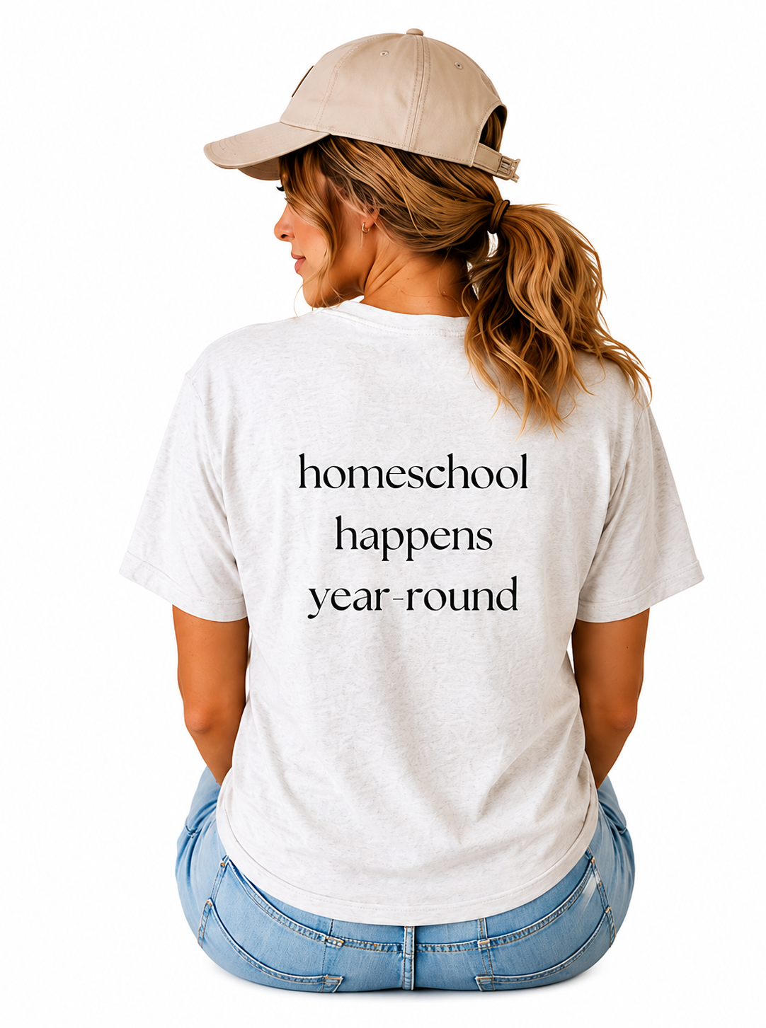 Homeschool Mama T-Shirt — "Homeschool Happens Year Round" Tee