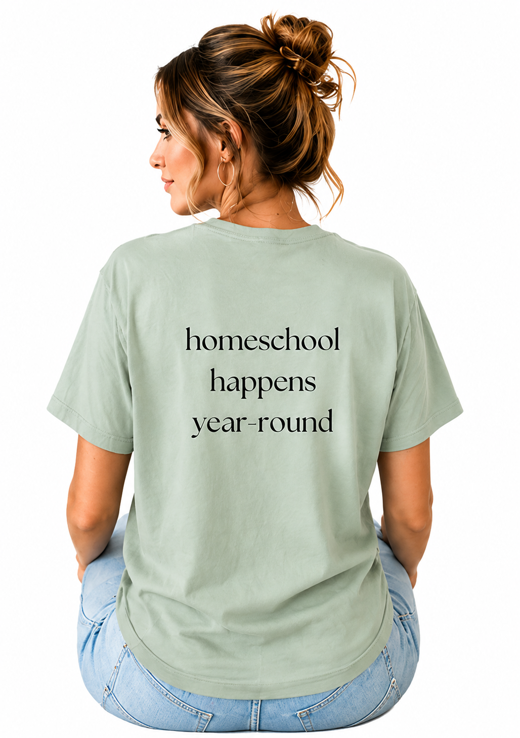 Homeschool Mama T-Shirt — "Homeschool Happens Year Round" Tee