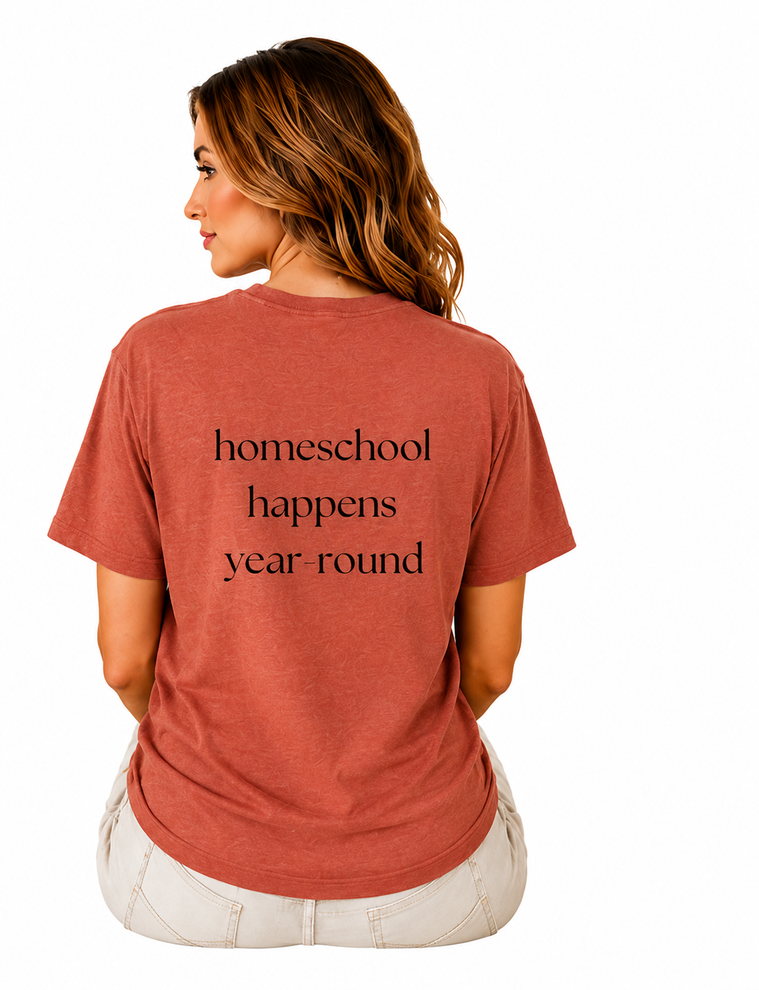 Homeschool Mama T-Shirt — "Homeschool Happens Year Round" Tee