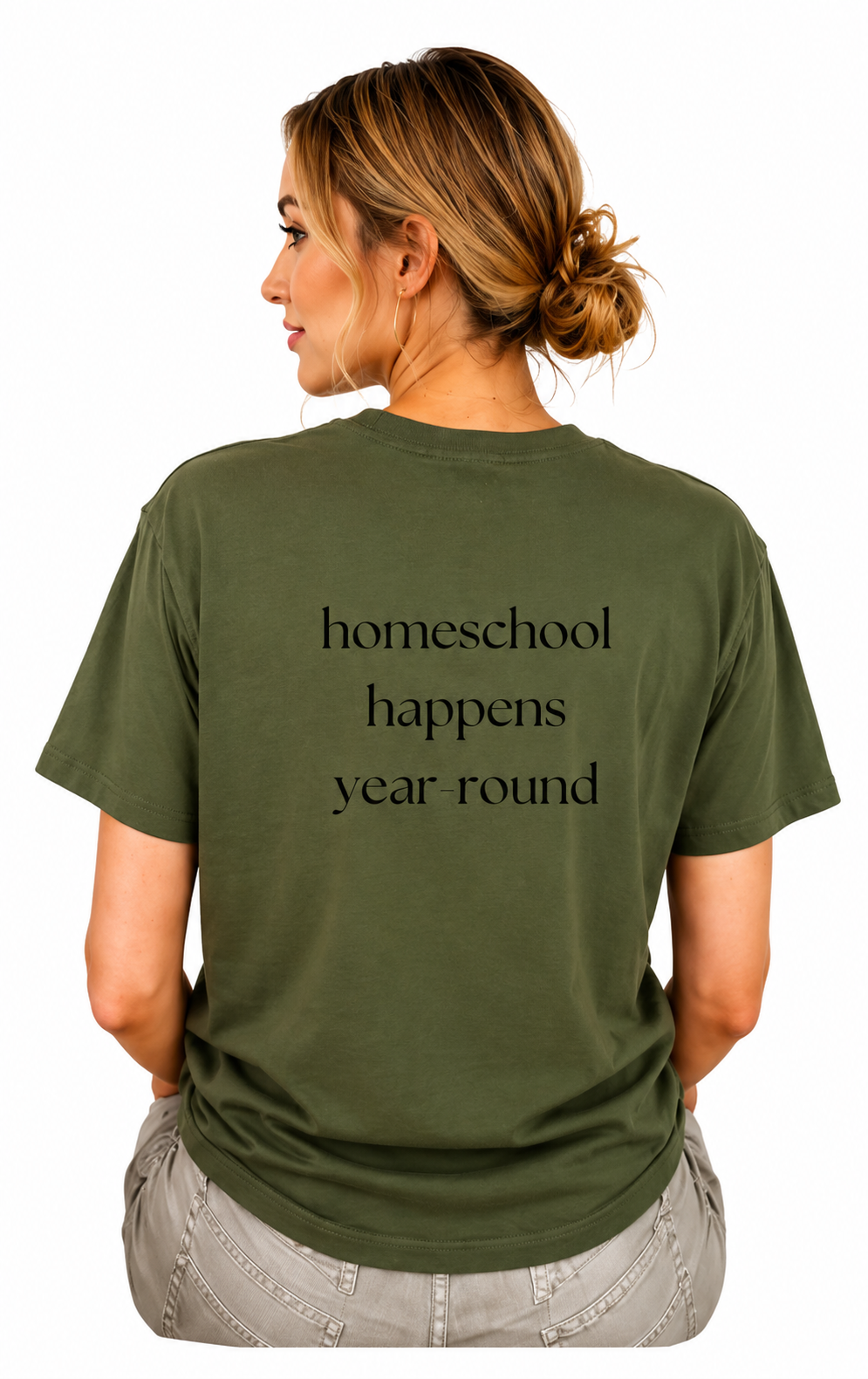 Homeschool Mama T-Shirt — "Homeschool Happens Year Round" Tee