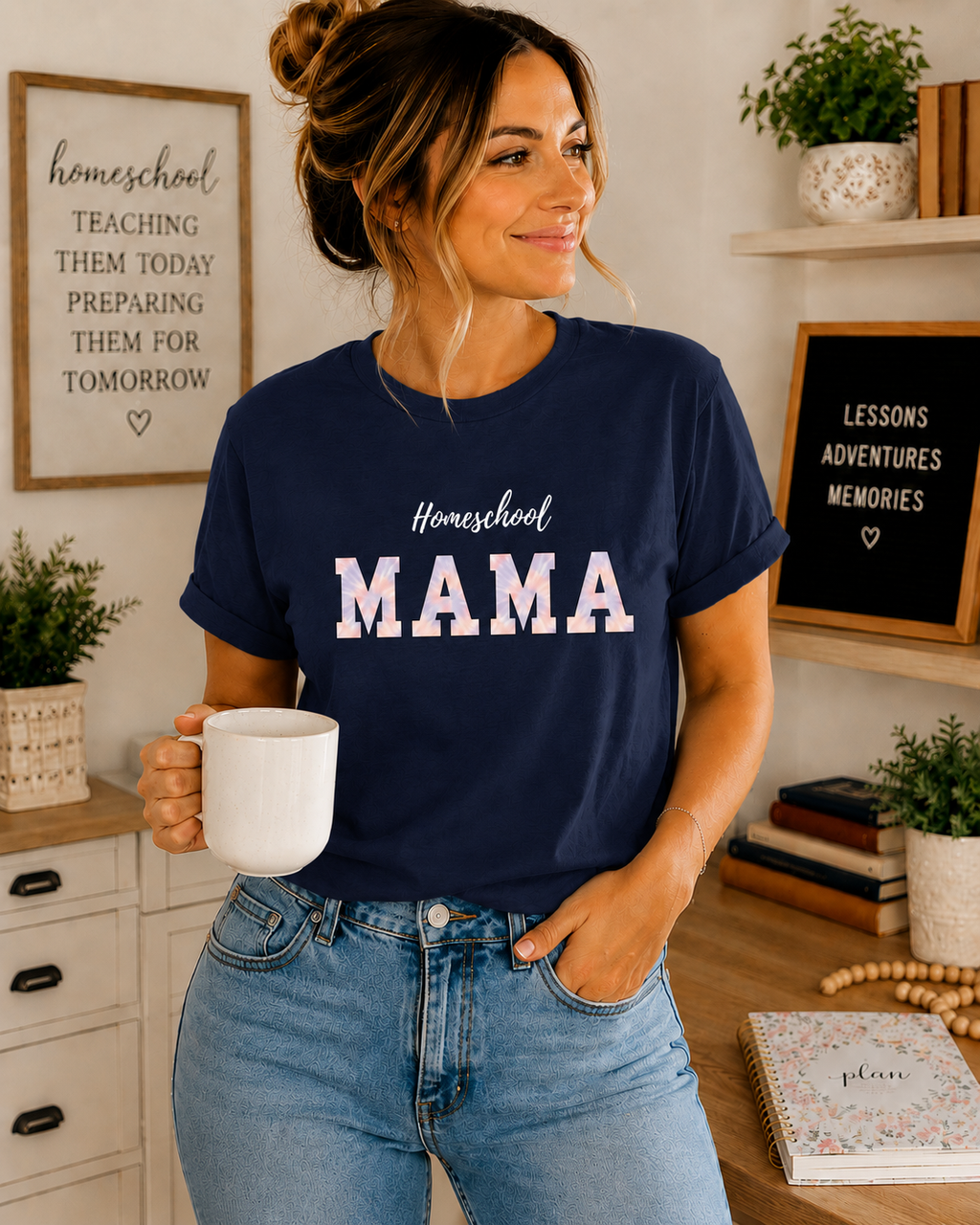 Homeschool Mama T-Shirt | Mama Graphic Tee, School Mom Shirt
