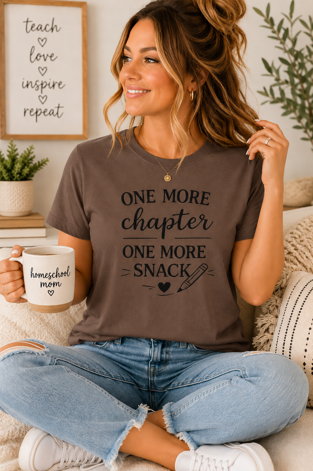 One More Chapter One More Snack Homeschooling Shirt