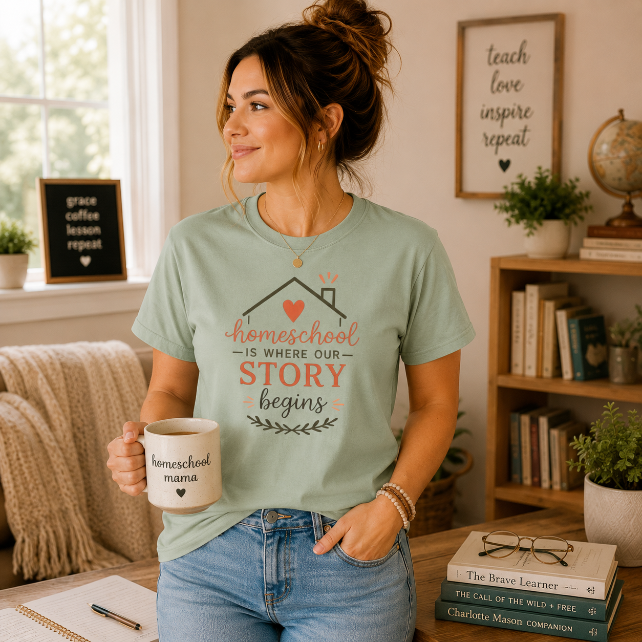 Homeschool Is Where Our Story Begins T-Shirt
