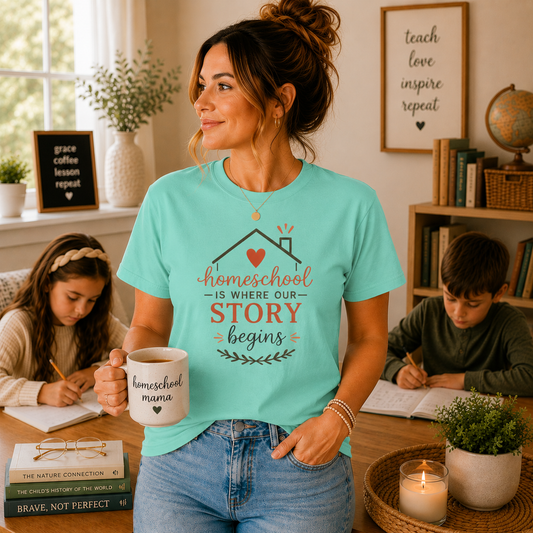 Homeschool Is Where Our Story Begins T-Shirt