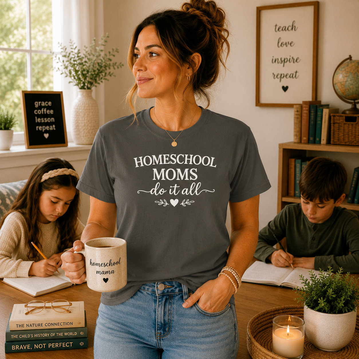 Homeschool Moms Do It All T-Shirt | Homeschooling Mom Tee