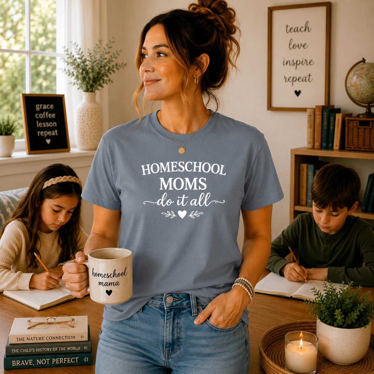Homeschool Moms Do It All T-Shirt | Homeschooling Mom Tee