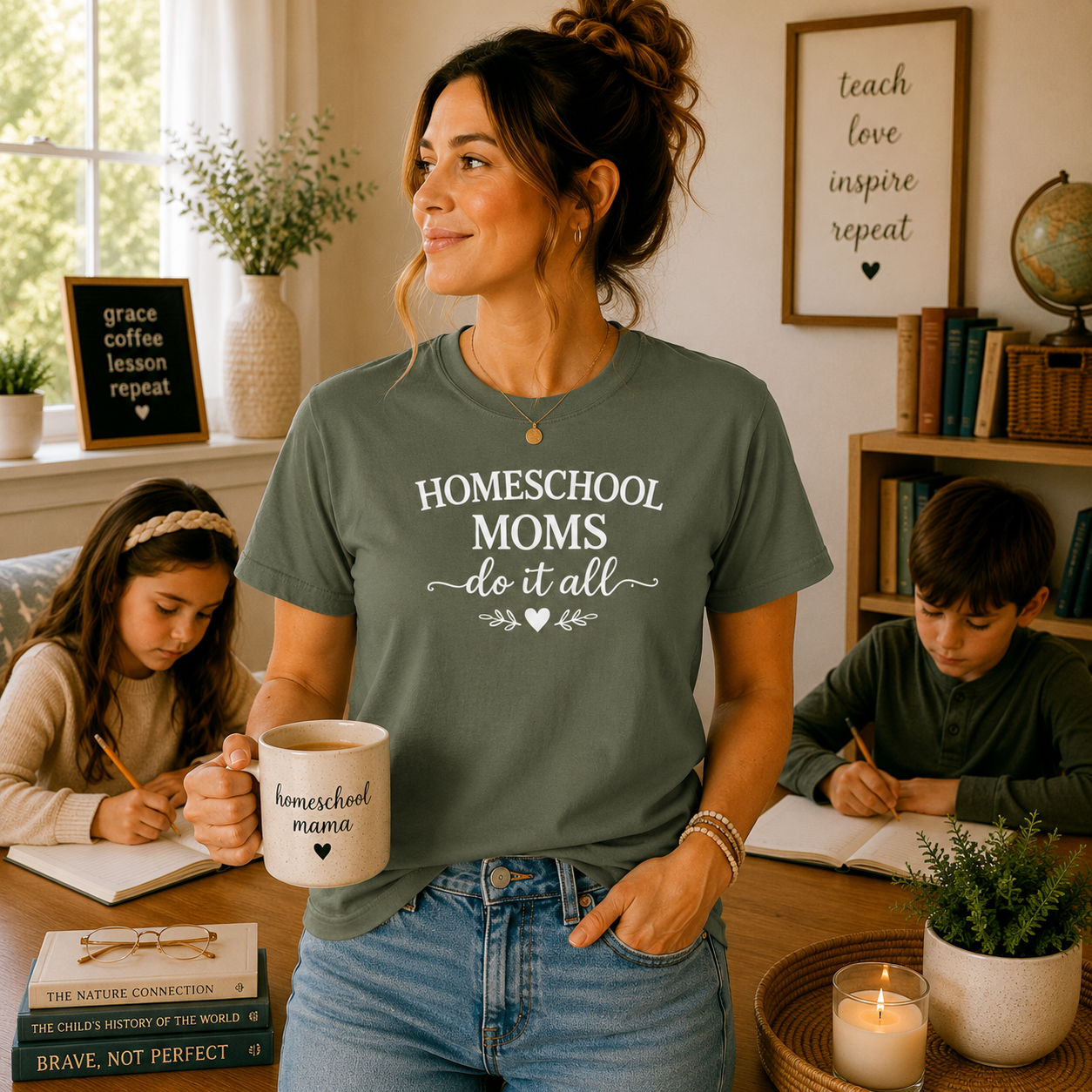 Homeschool Moms Do It All T-Shirt | Homeschooling Mom Tee